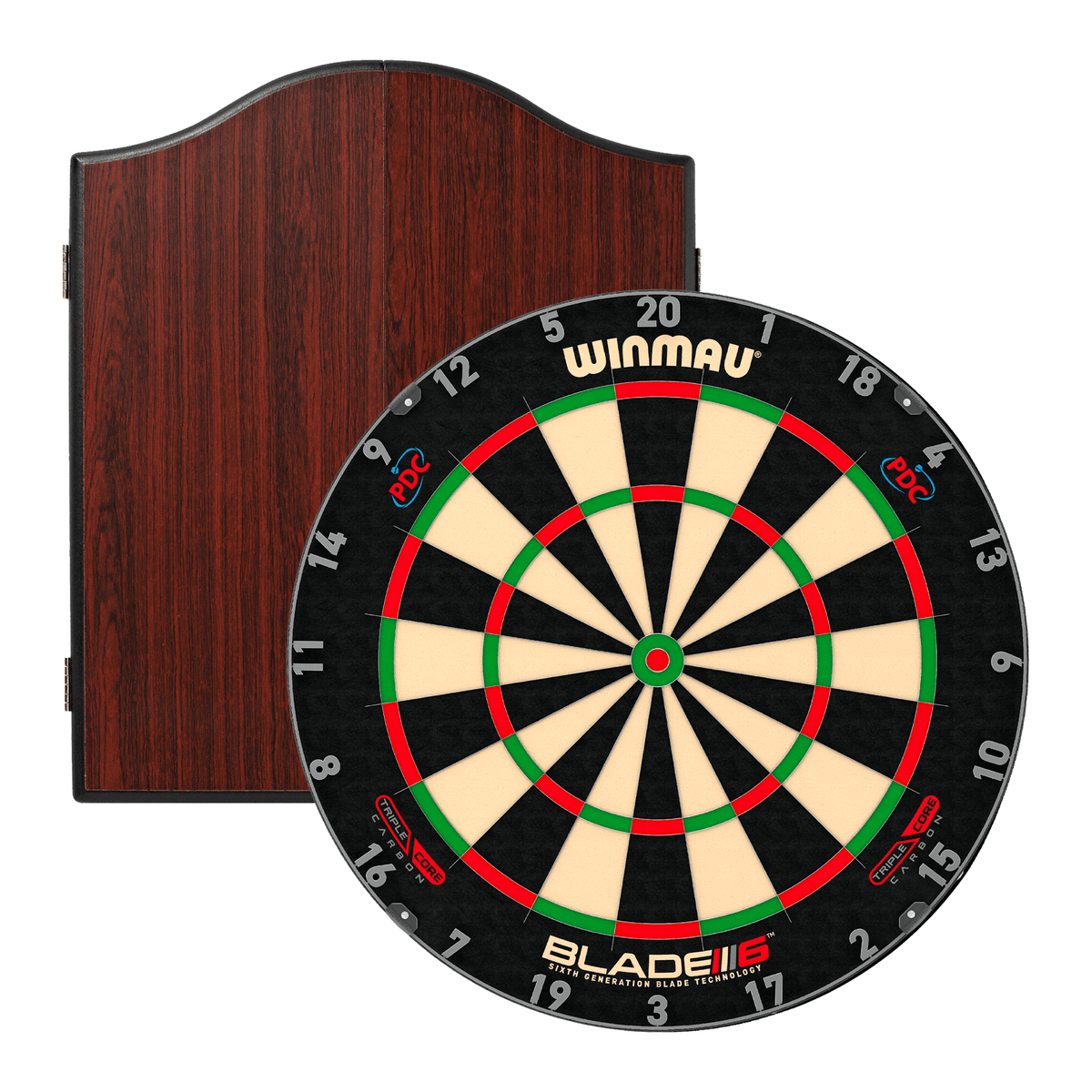 Winmau Blade 6 Triple Core Dartboard & Cabinet Bundle Dartboard Bundles