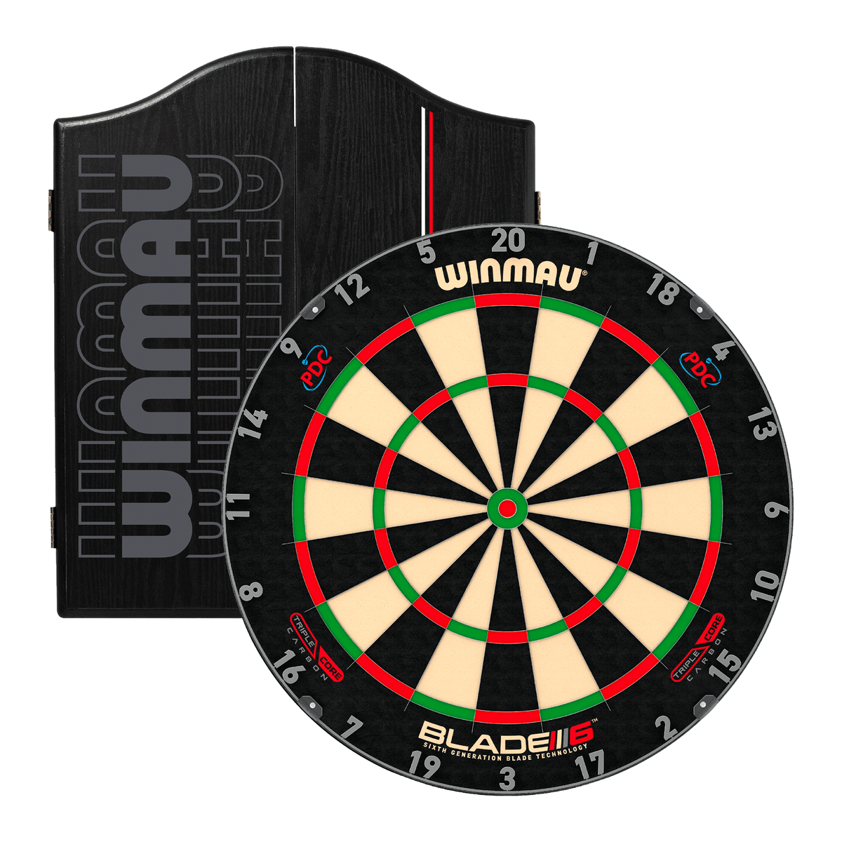Winmau Blade 6 Triple Core Dartboard & Cabinet Bundle Dartboard Bundles