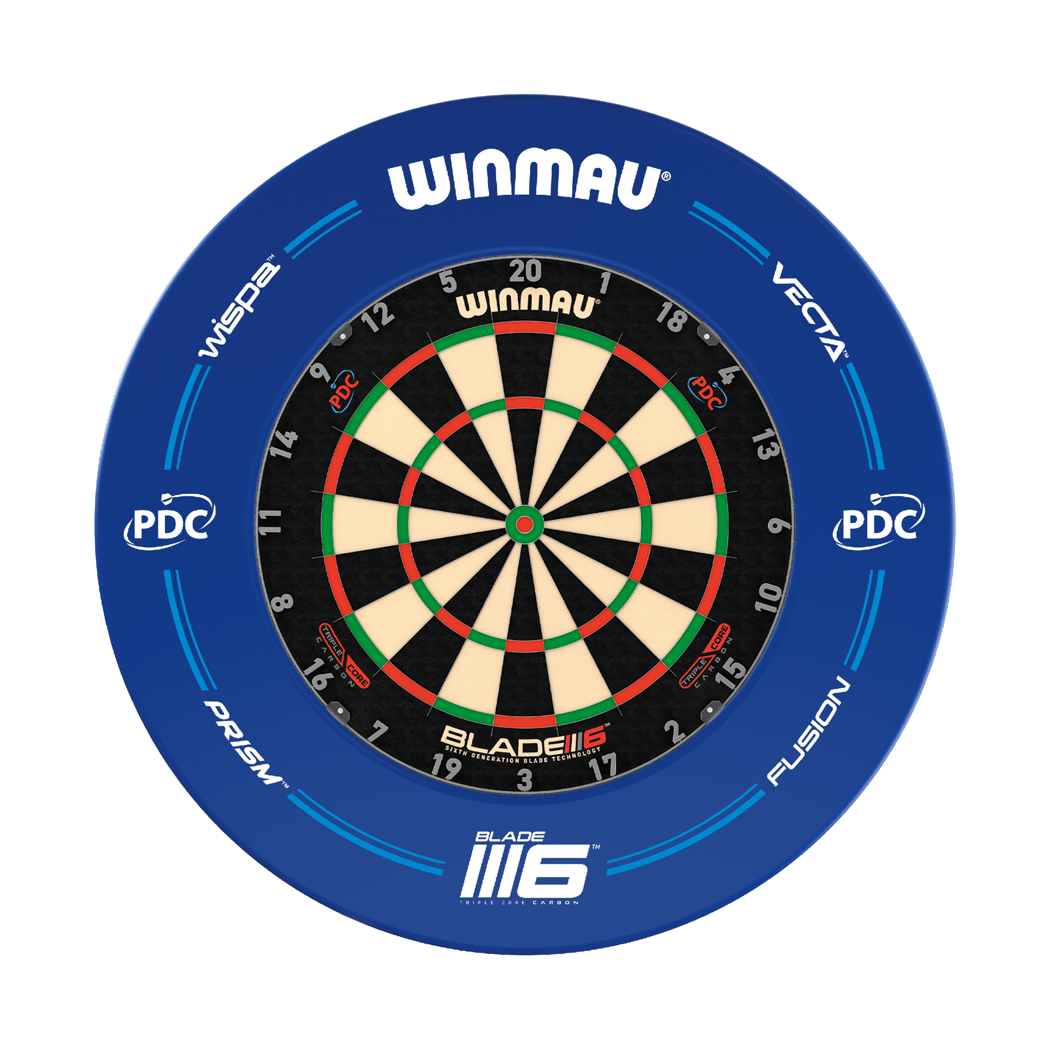 Winmau Blade 6 Triple Core Dartboard & Surround Bundle Blade 6 Triple Core / PDC Blue Boards