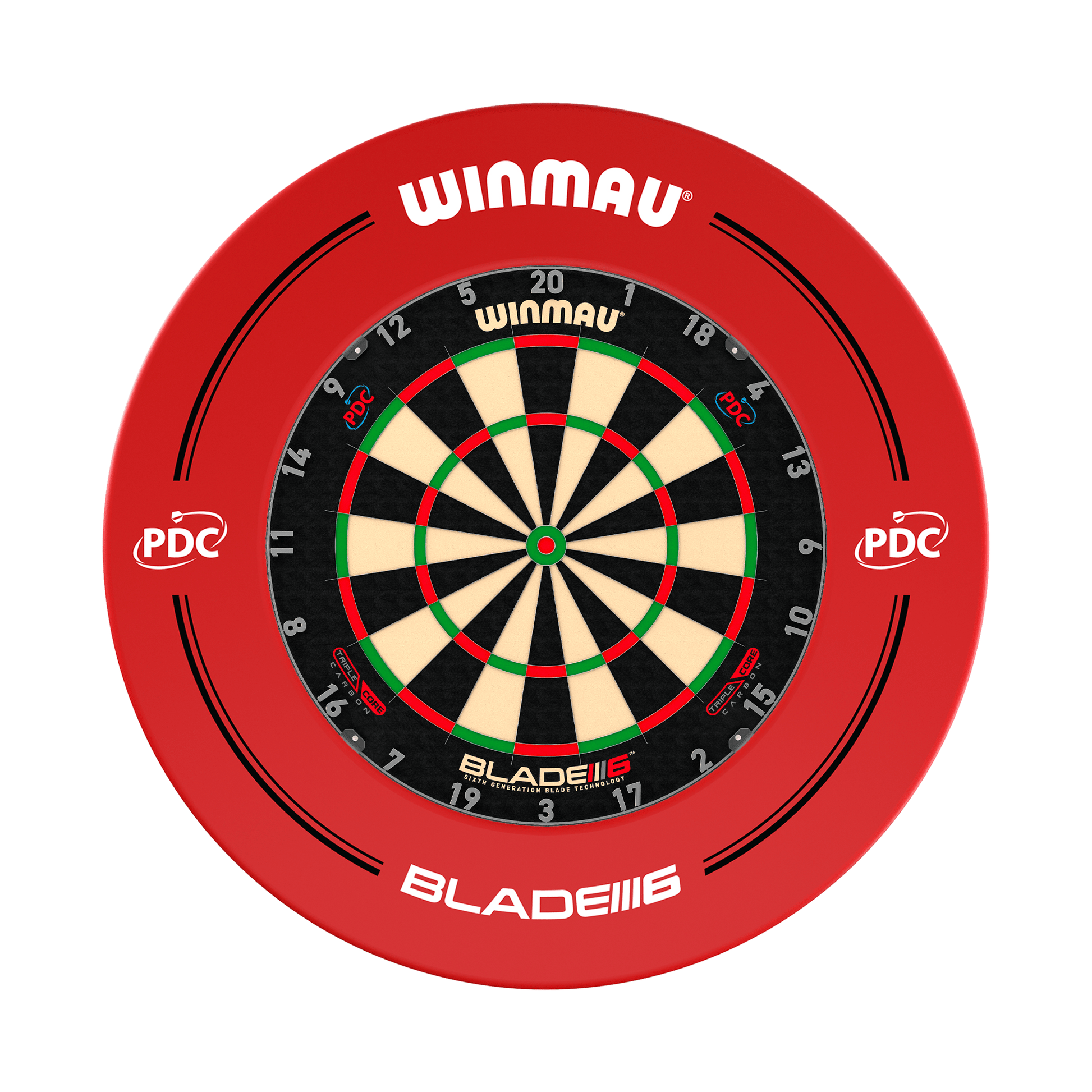 Winmau Blade 6 Triple Core Dartboard & Surround Bundle Blade 6 Triple Core / PDC Red Boards