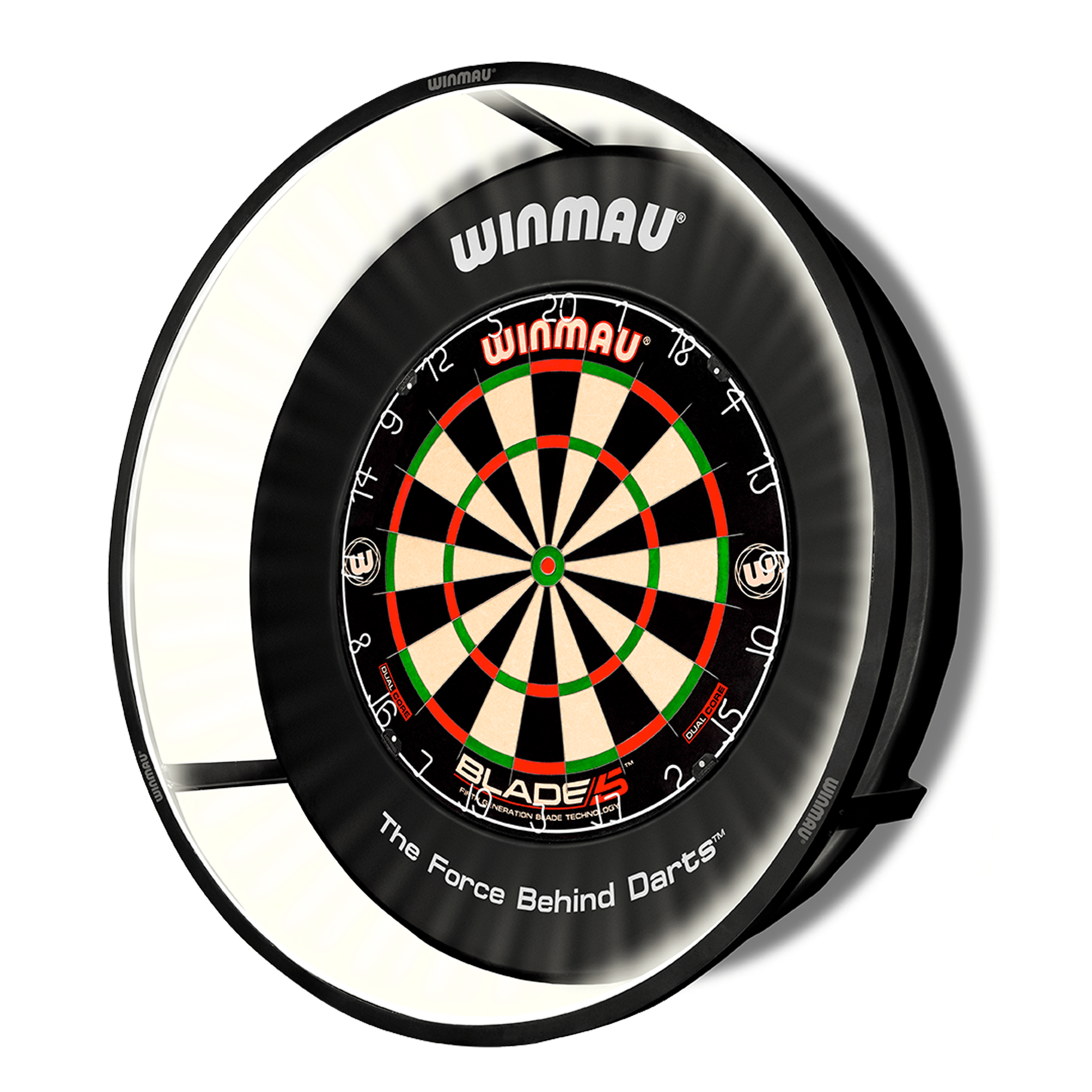 Winmau Blade 6 Triple Core Dartboard, Surround & Plasma Light Bundle Dartboard Bundles