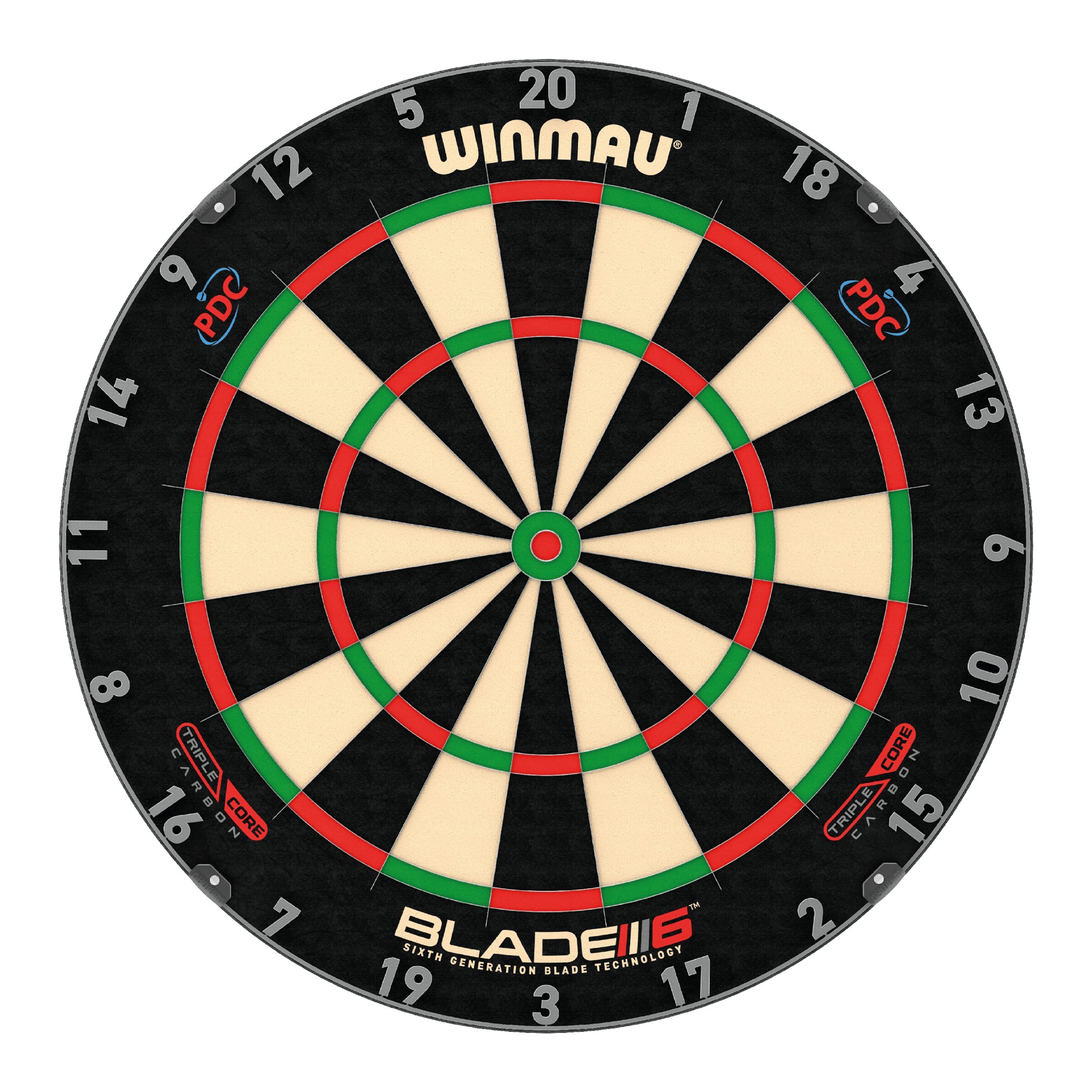 Winmau Blade 6 Triple Core Dartboard, Surround & Plasma Light Bundle Dartboard Bundles