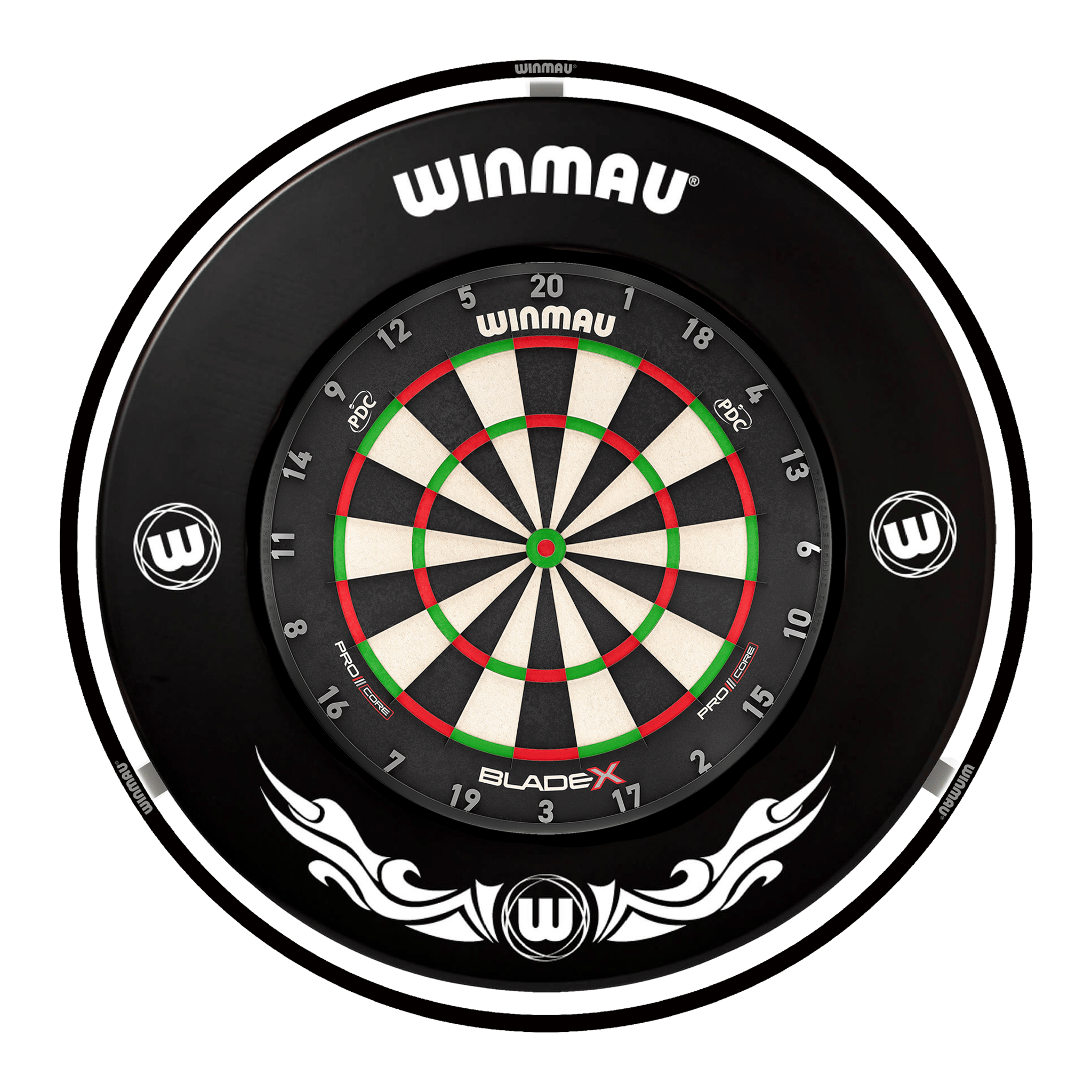 Winmau Blade X Dartboard, Surround & Black Plasma Light Bundle Blade X / Xtreme / Winmau Plasma Black Boards