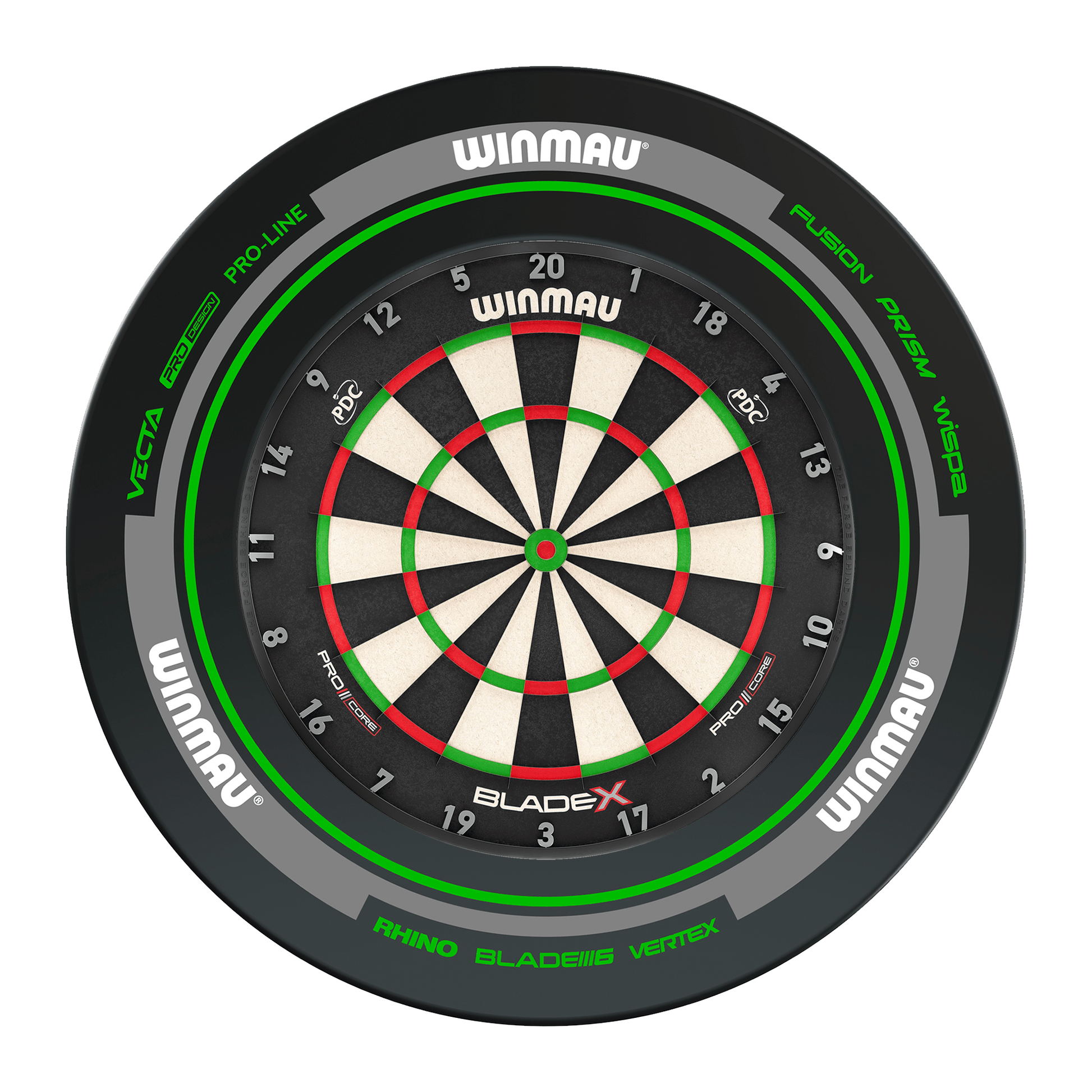 Winmau Blade X Dartboard & Surround Bundle Blade X / Advance Black/Green Boards