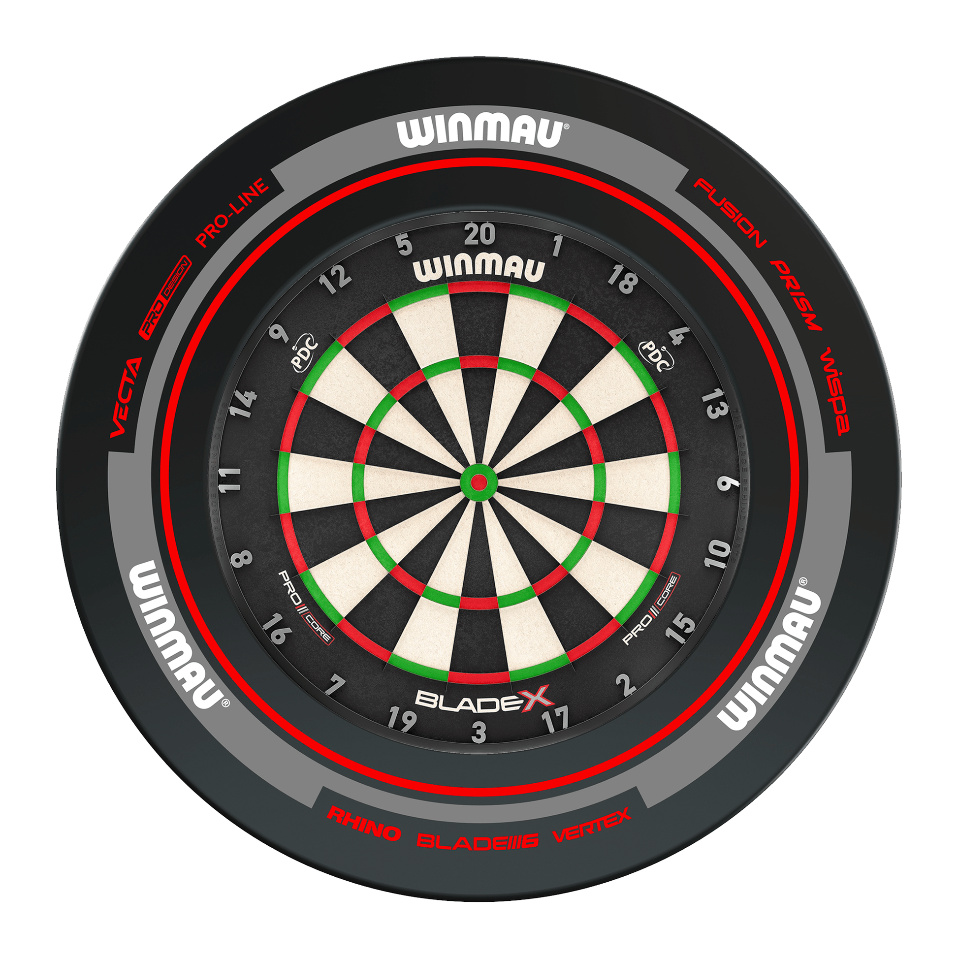 Winmau Blade X Dartboard & Surround Bundle Blade X / Advance Black/Red Boards