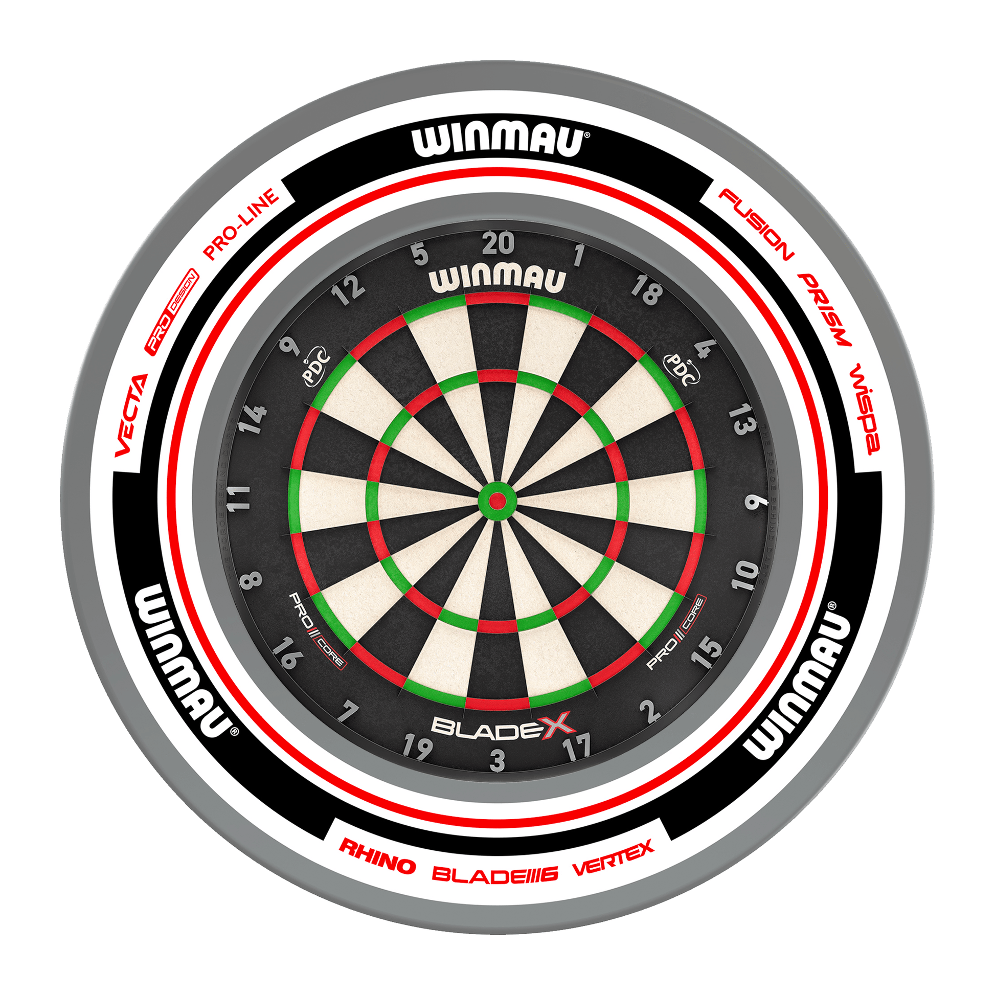 Winmau Blade X Dartboard & Surround Bundle Blade X / Advance White/Red Boards