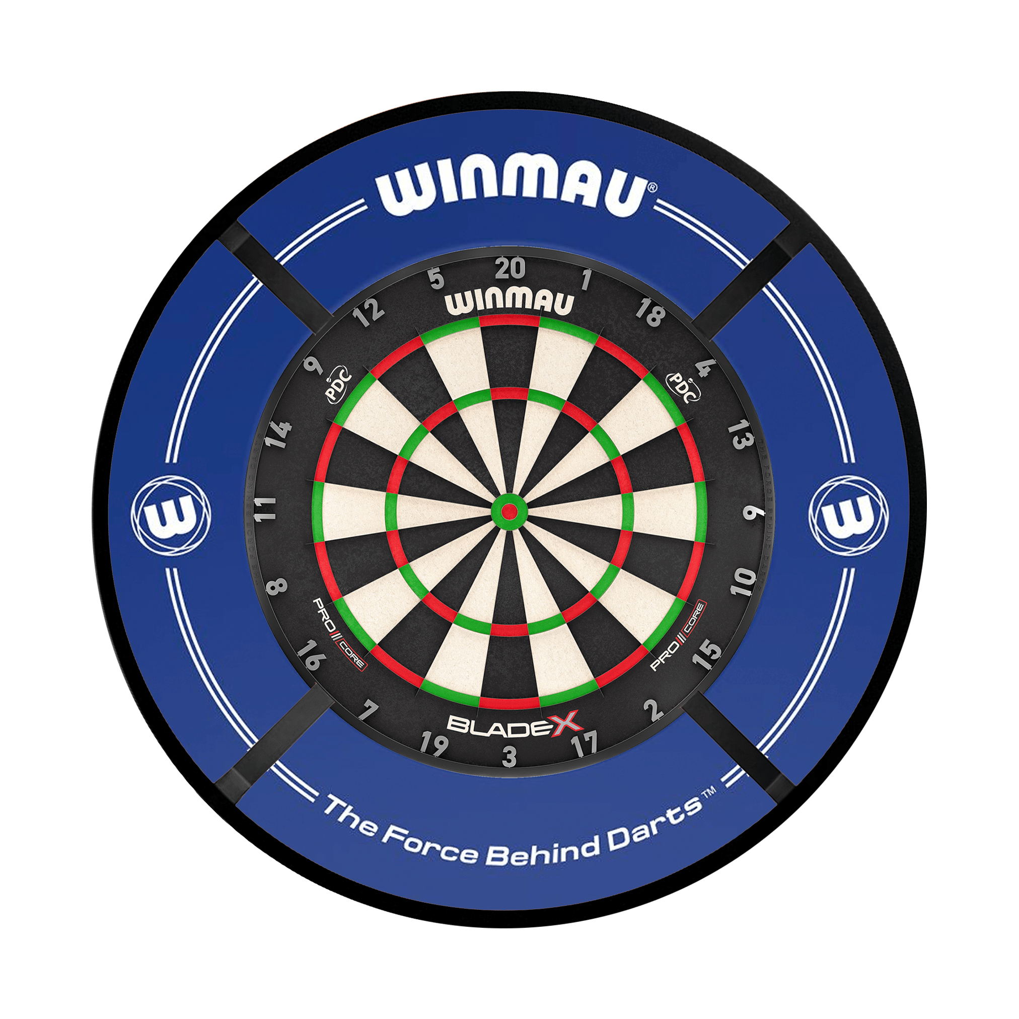 Winmau Blade X Dartboard, Surround & Corona Light Bundle Blade X / Blue / Target Corona Vision Boards