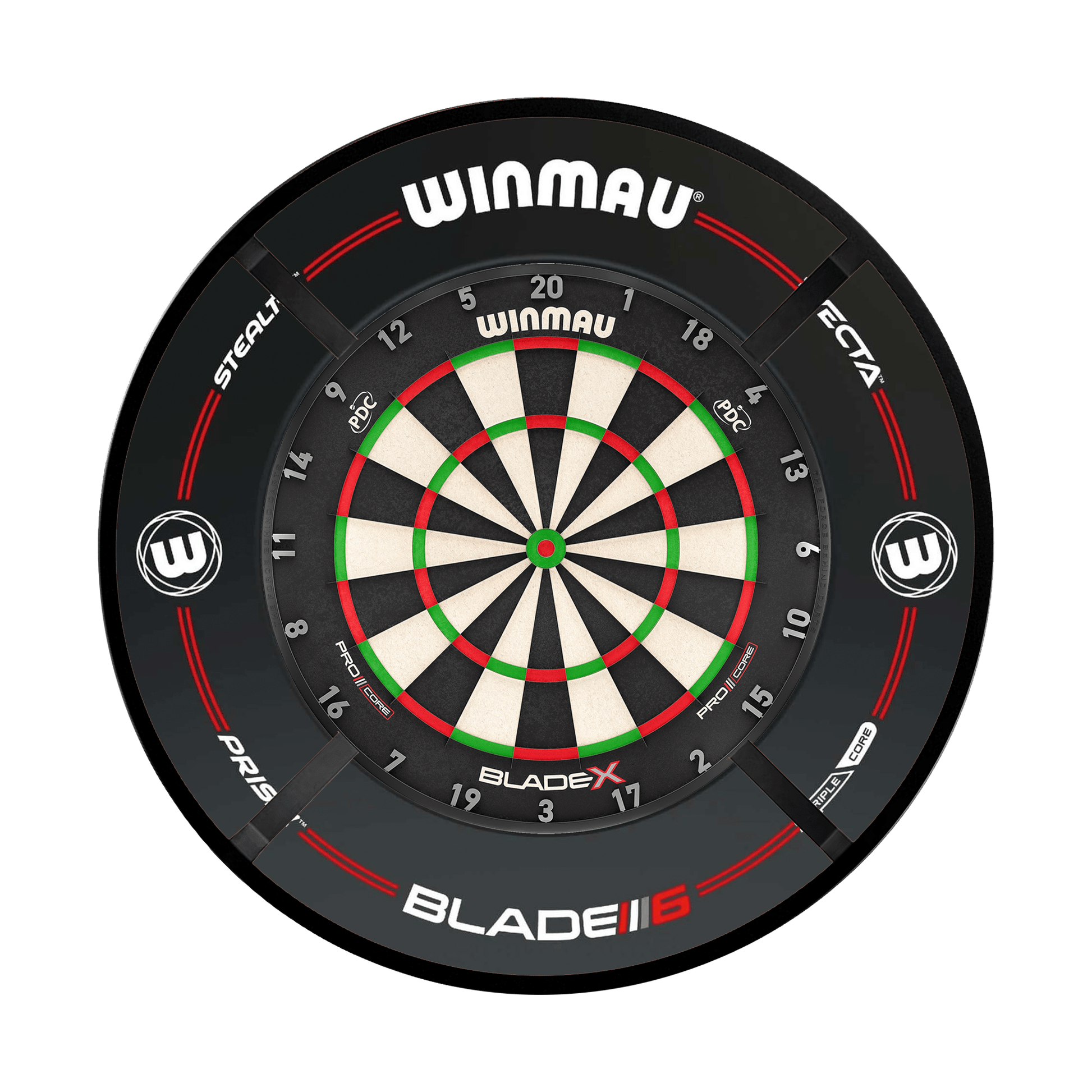 Winmau Blade X Dartboard, Surround & Corona Light Bundle Blade X / Pro-Line Black / Target Corona Vision Boards