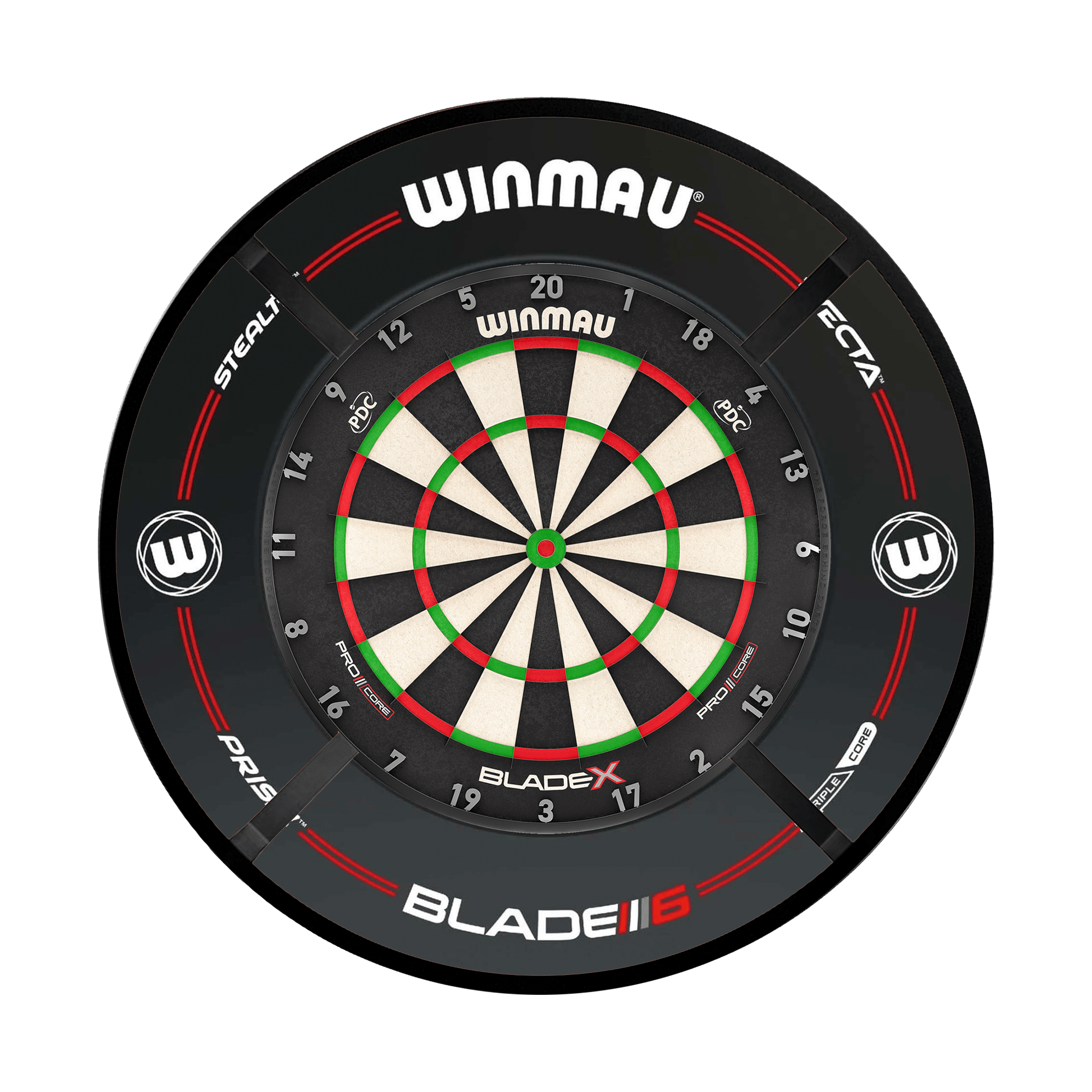 Winmau Blade X Dartboard, Surround & Corona Light Bundle Blade X / Pro-Line Black / Target Corona Vision Boards