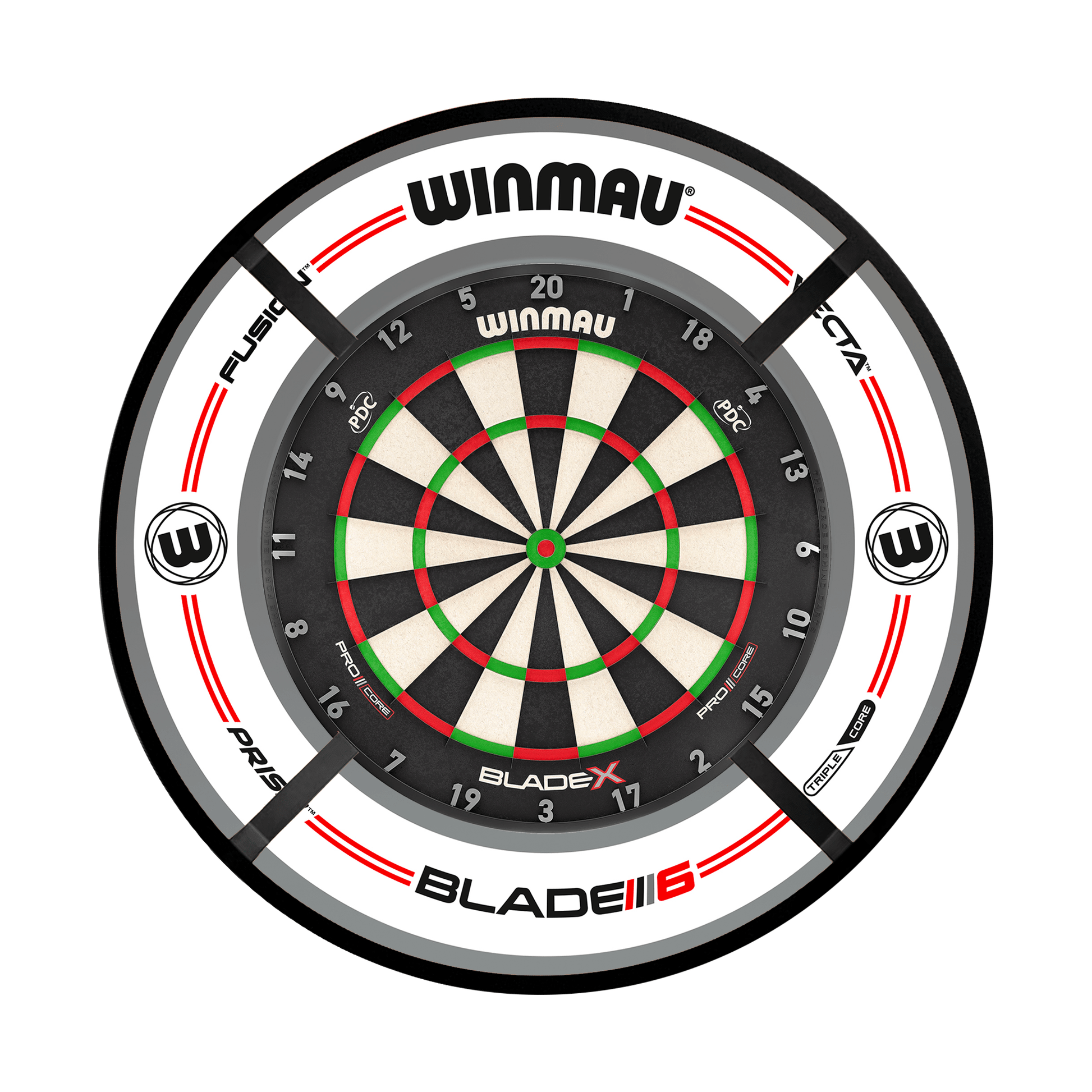 Winmau Blade X Dartboard, Surround & Corona Light Bundle Blade X / Pro-Line White / Target Corona Vision Boards