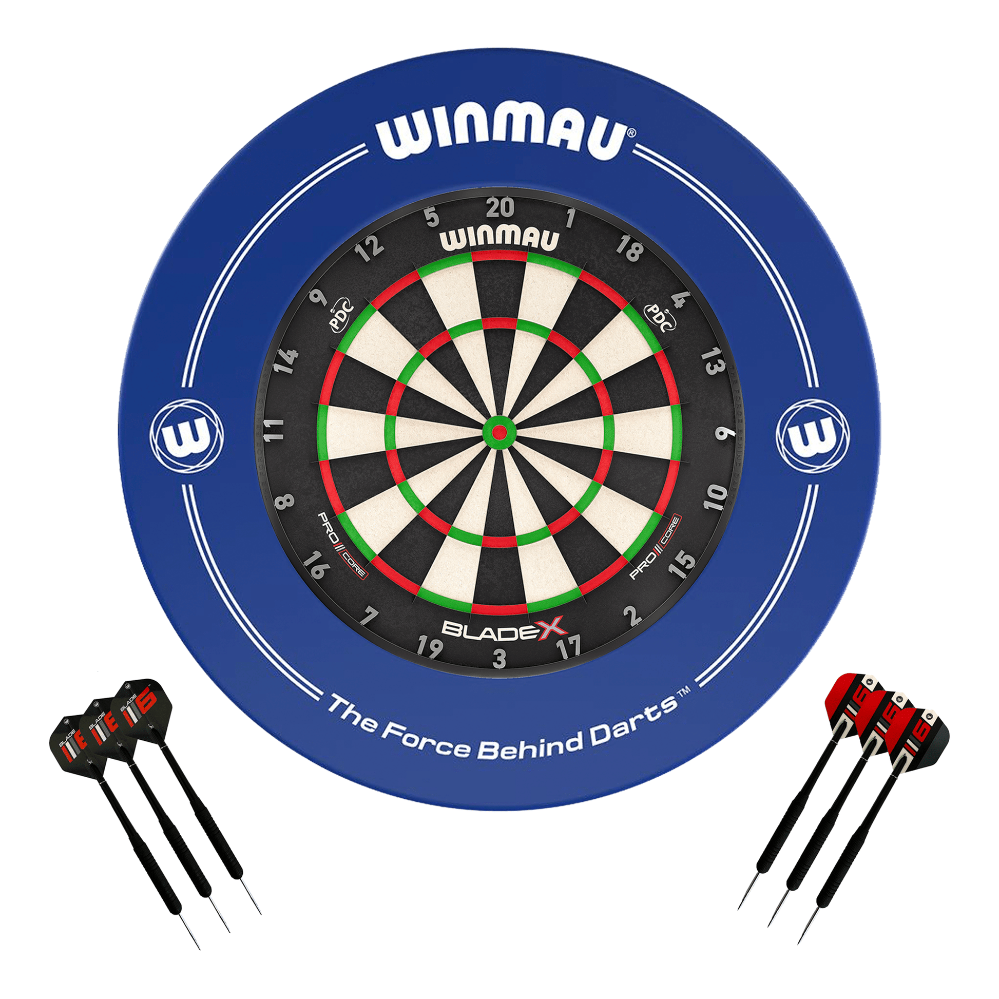 Winmau Blade X Dartboard, Surround & Darts - Complete Darts Set Blade X / Blue Boards
