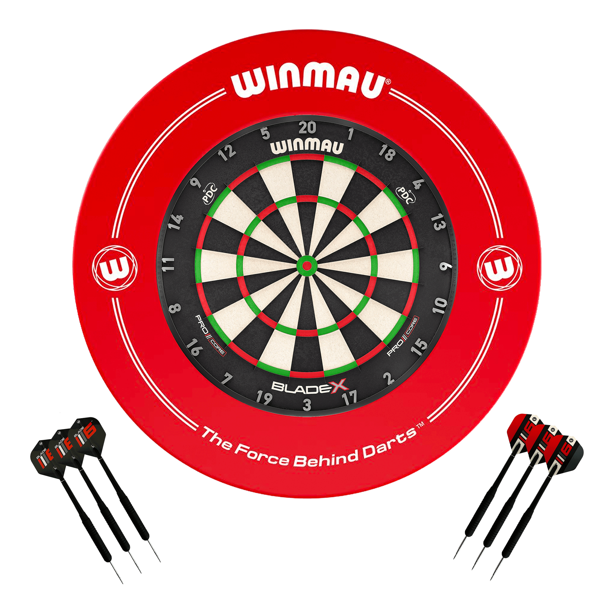 Winmau Blade X Dartboard, Surround & Darts - Complete Darts Set Blade X / Red Boards