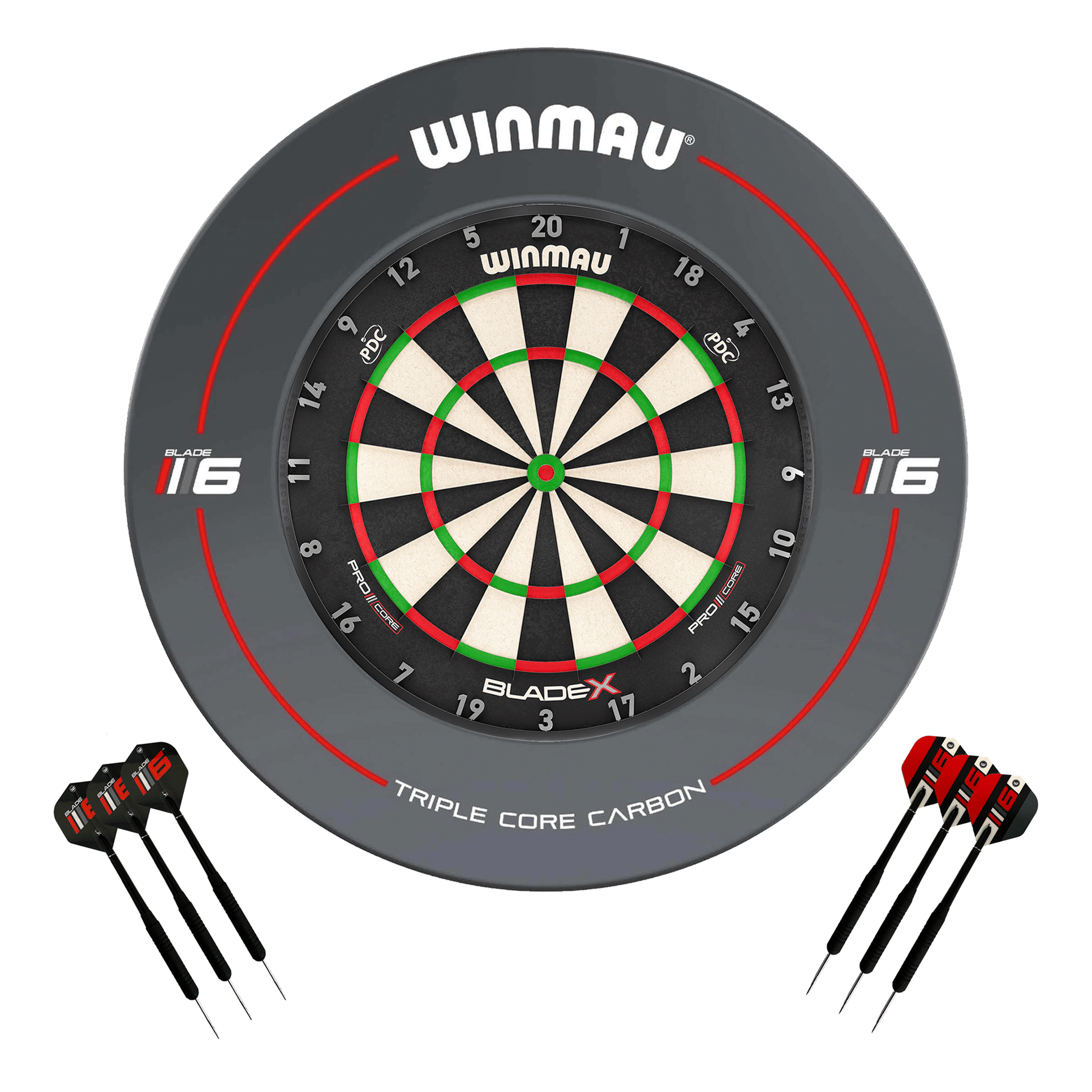 Winmau Blade X Dartboard, Surround & Darts - Complete Darts Set Blade X / Triple Core Boards