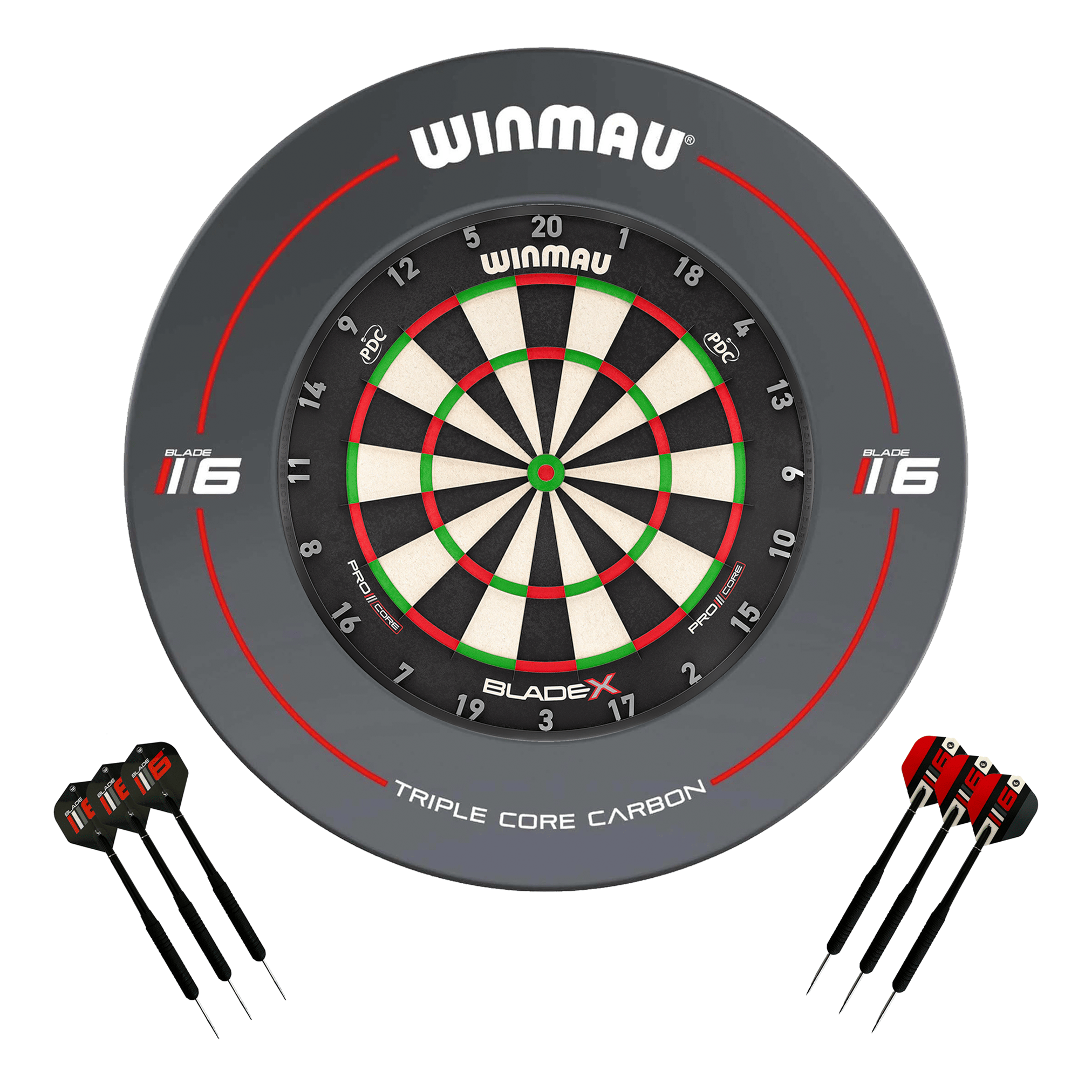 Winmau Blade X Dartboard, Surround & Darts - Complete Darts Set Blade X / Triple Core Boards