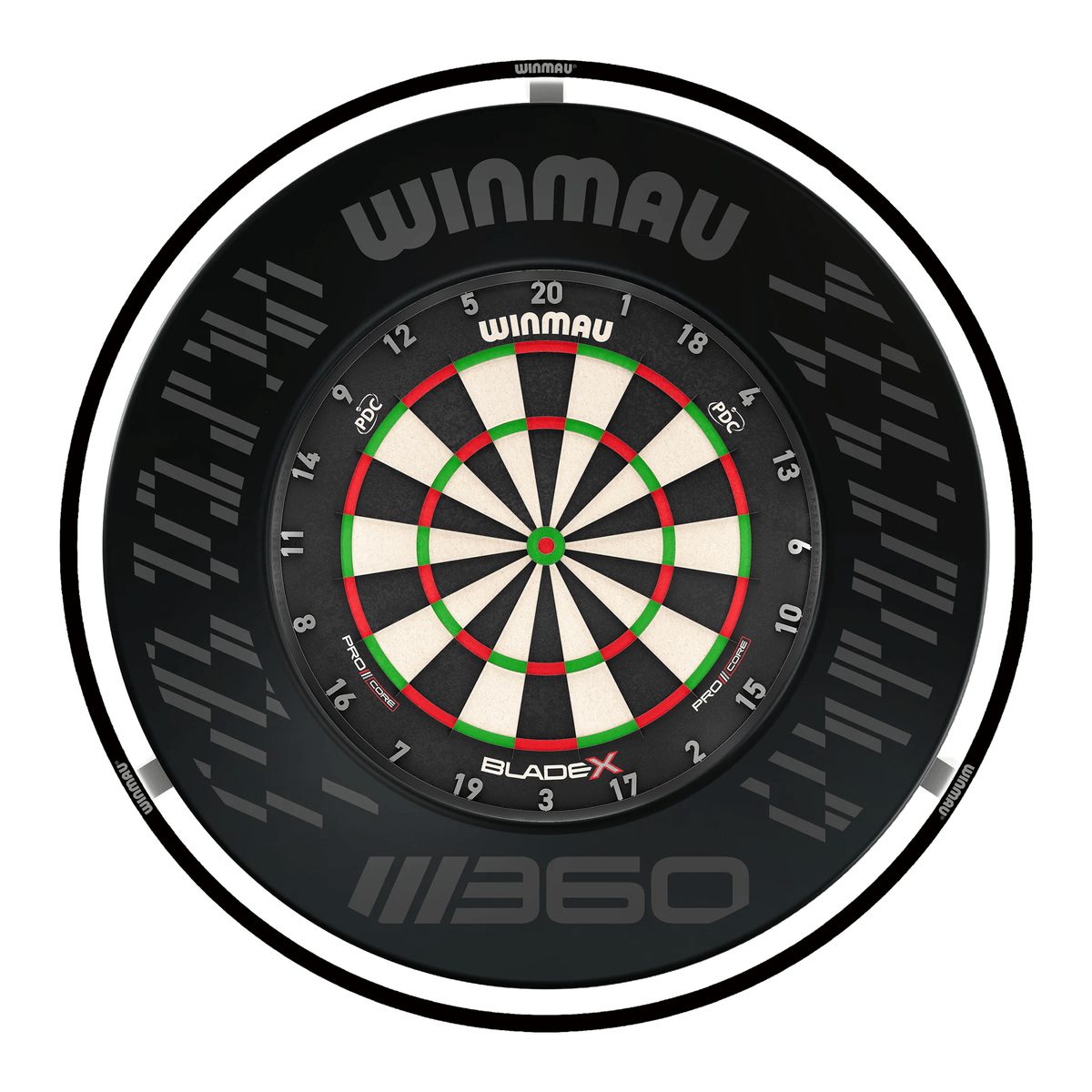 Winmau Blade X Dartboard, Surround & Plasma Light Bundle Dartboard Bundles