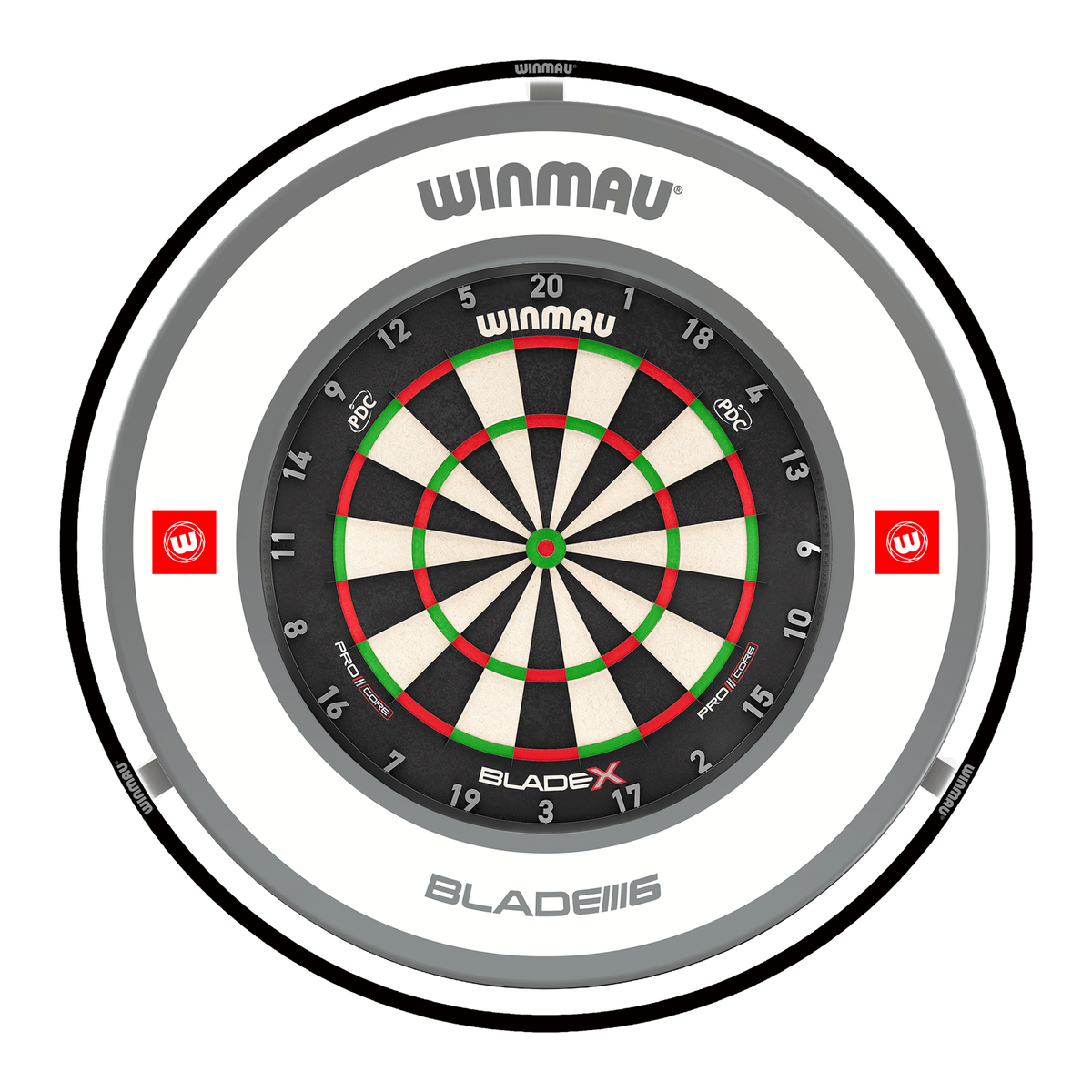 Winmau Blade X Dartboard, Surround & Plasma Light Bundle Dartboard Bundles