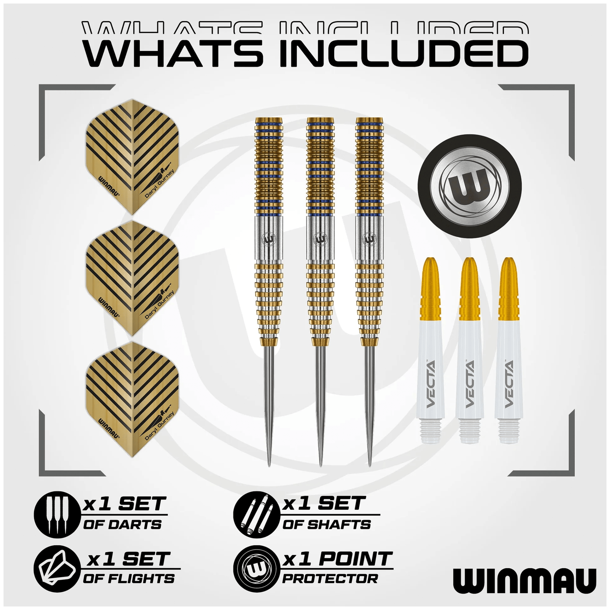 Winmau Daryl Gurney Signature Edition - 95% Tungsten Steel Tip Darts 23 Grams Darts