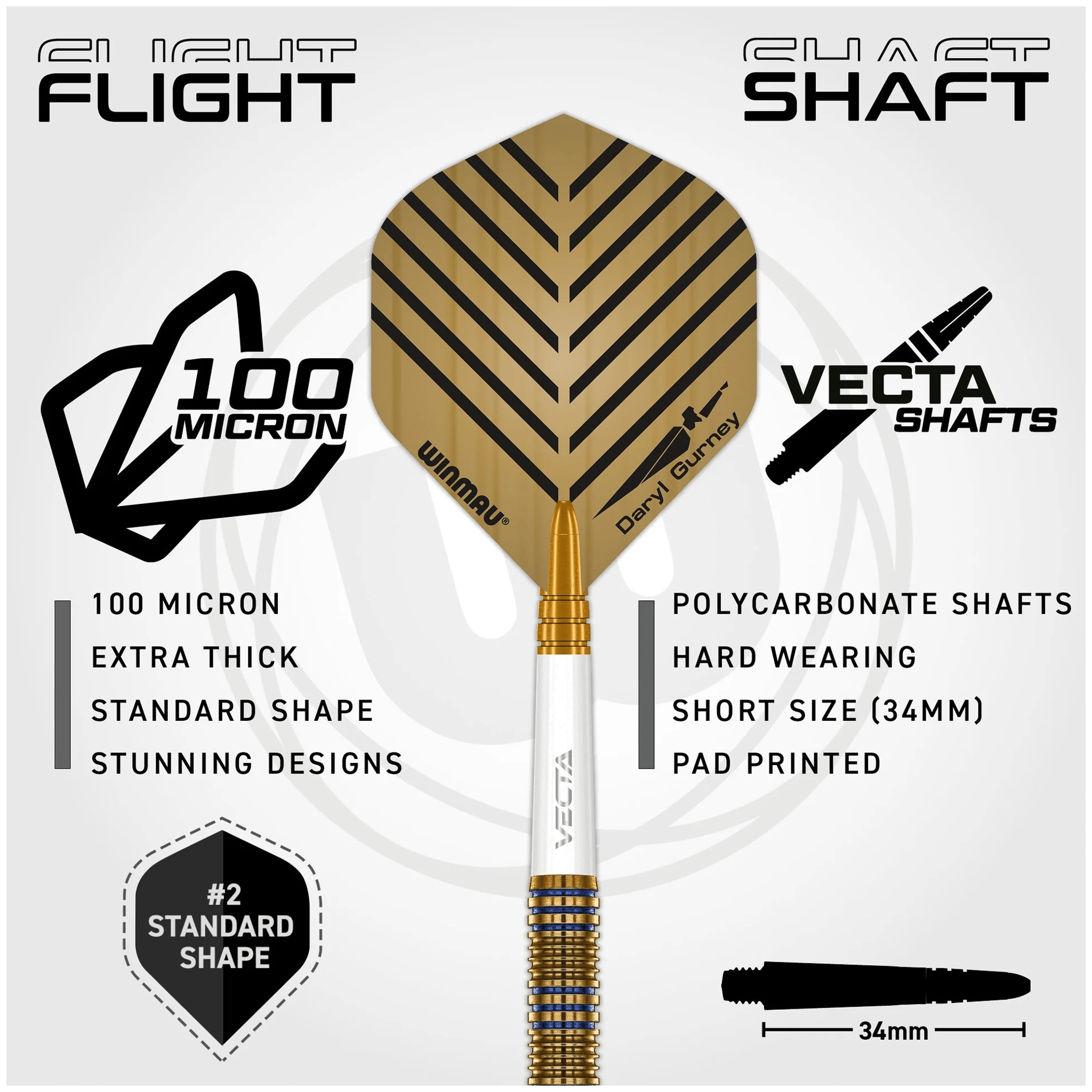 Winmau Daryl Gurney Signature Edition - 95% Tungsten Steel Tip Darts 23 Grams Darts
