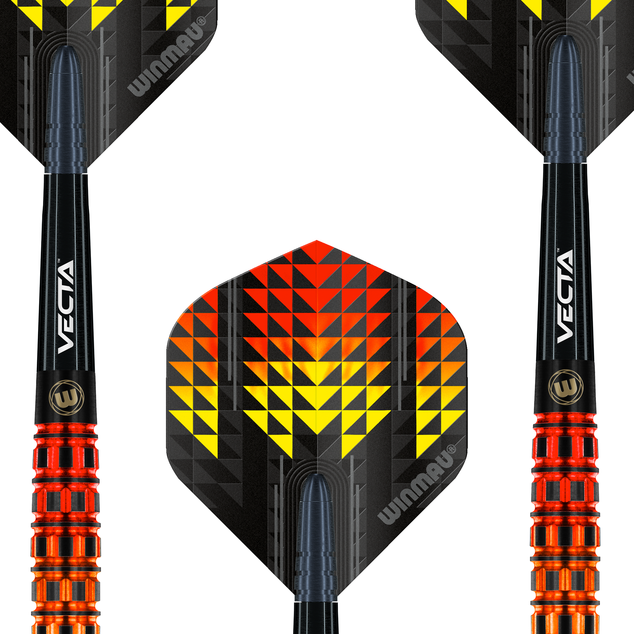 Winmau Firestorm Flame Tapered Barrel - 90% Tungsten Steel Tip Darts Darts