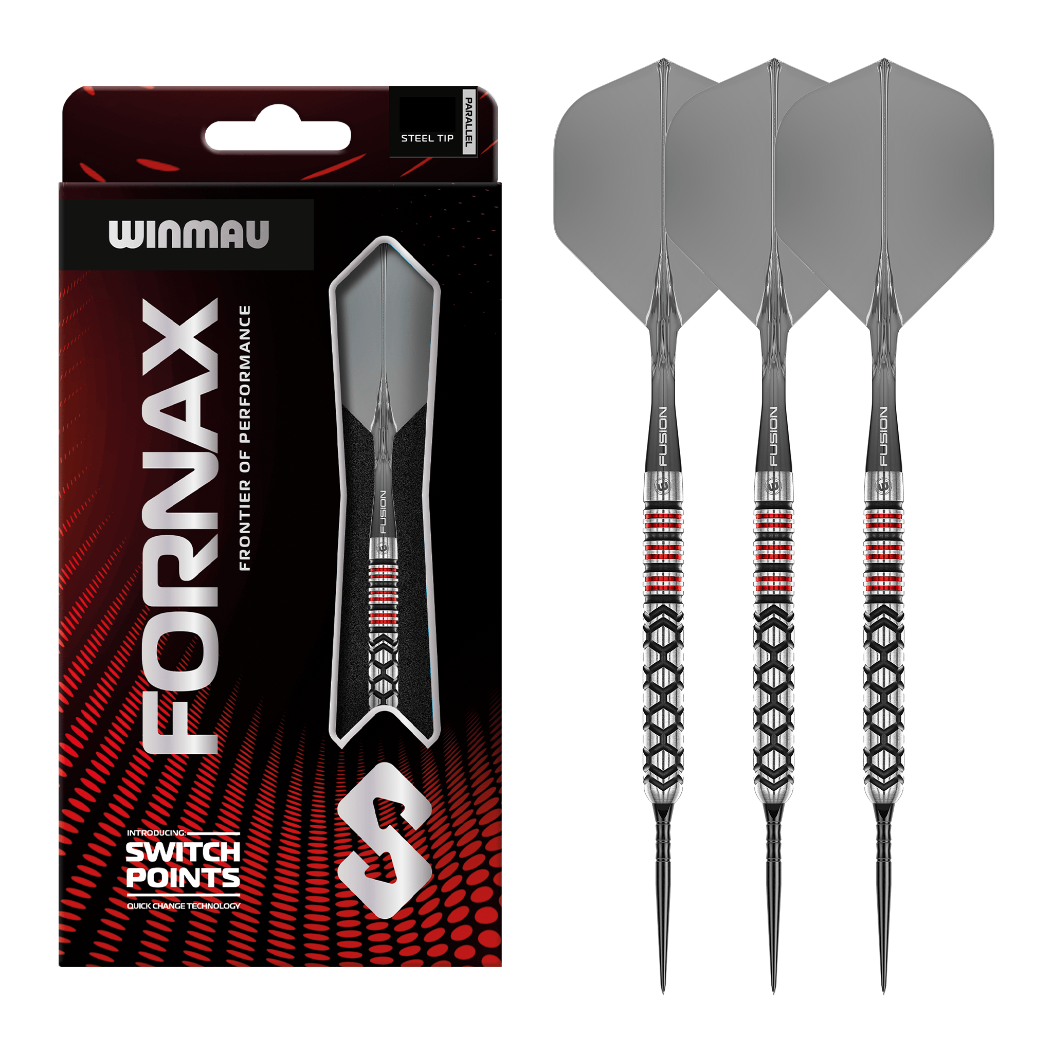 Winmau Fornax Parallel Switch Point - 90% Tungsten Steel Tip Darts 22 Grams Darts