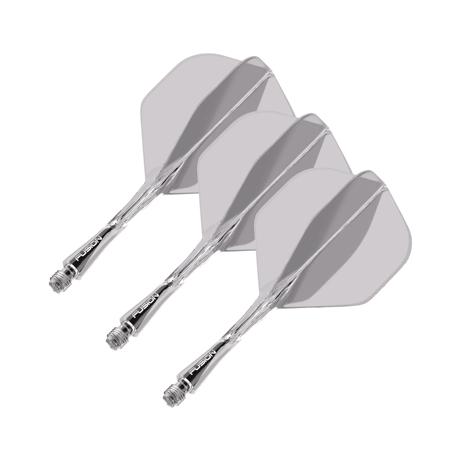 Winmau Fusion - All In One Flight & Shaft No. 2 / Intermediate (28mm) / Clear Flights & Shafts