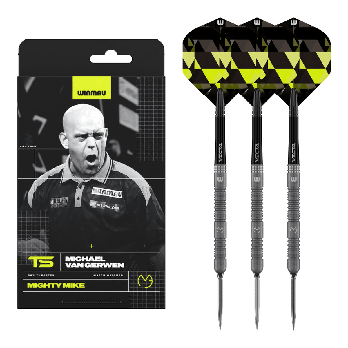 Winmau Michael Van Gerwen TS Switch Point - 90% Tungsten Steel Tip Darts 21 Grams Darts