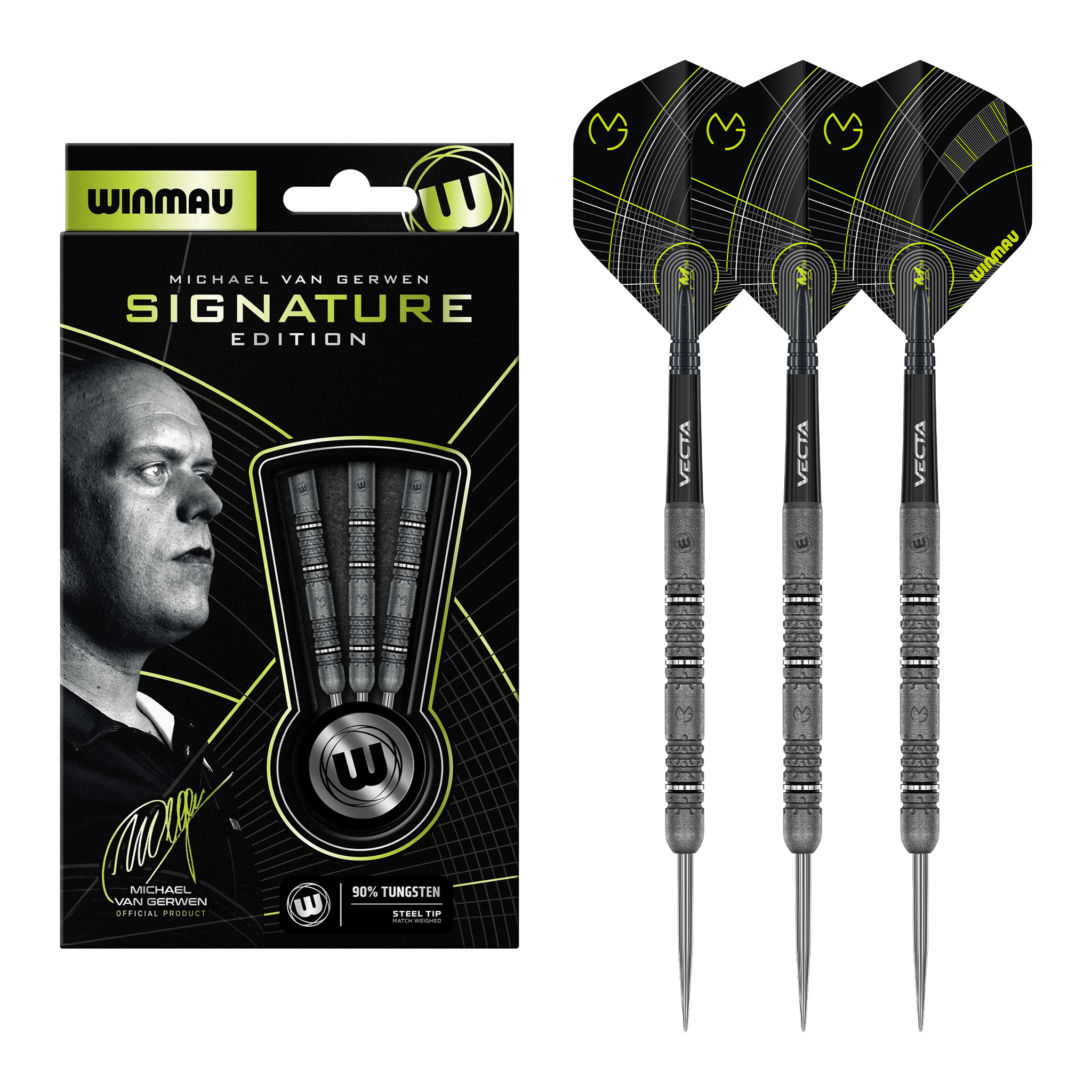 Winmau MVG Signature Edition - 90% Tungsten Steel Tip Darts 22 Grams Darts