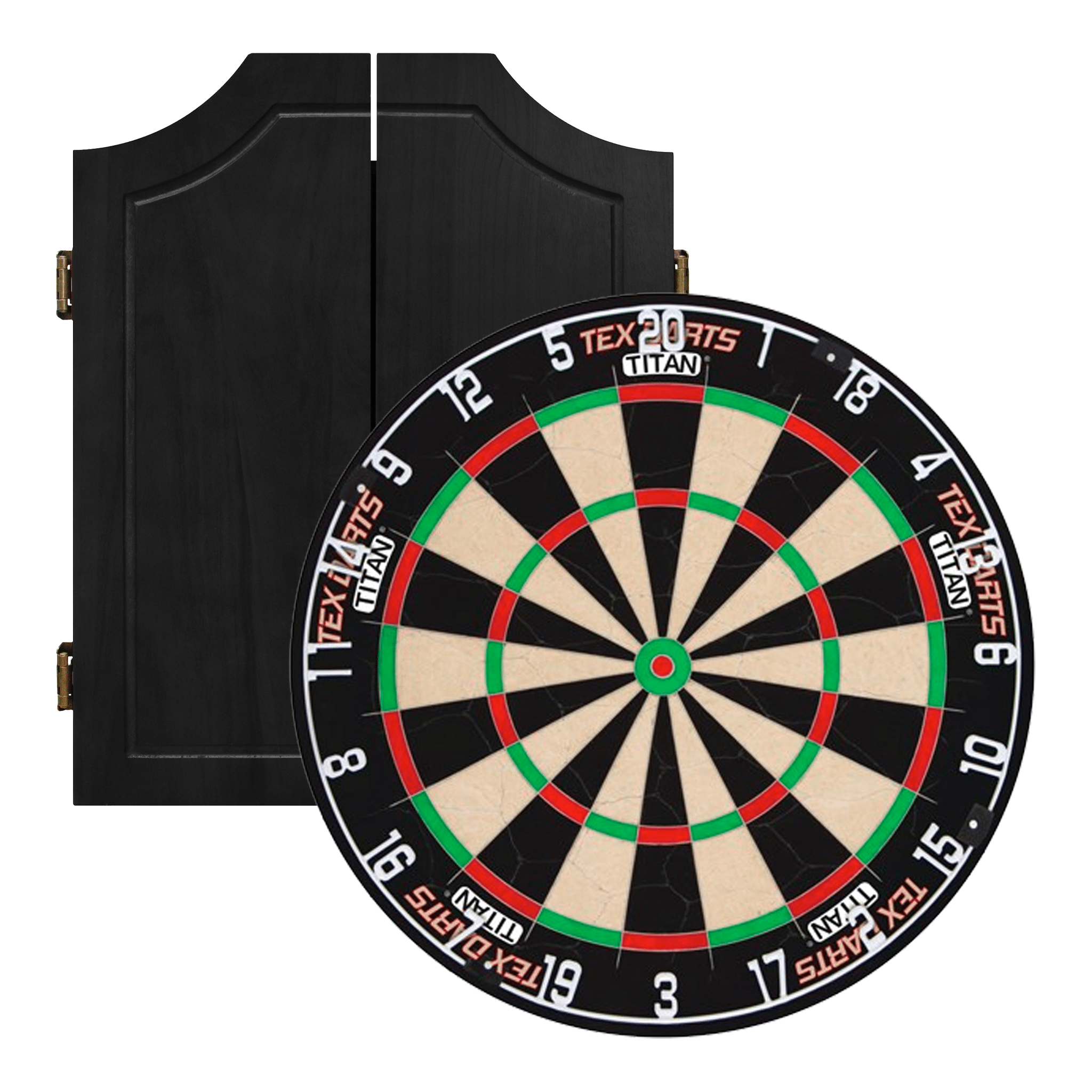 Darts Online Tex Titan & Solid Wood Cabinet Bundle Titan / Black Boards