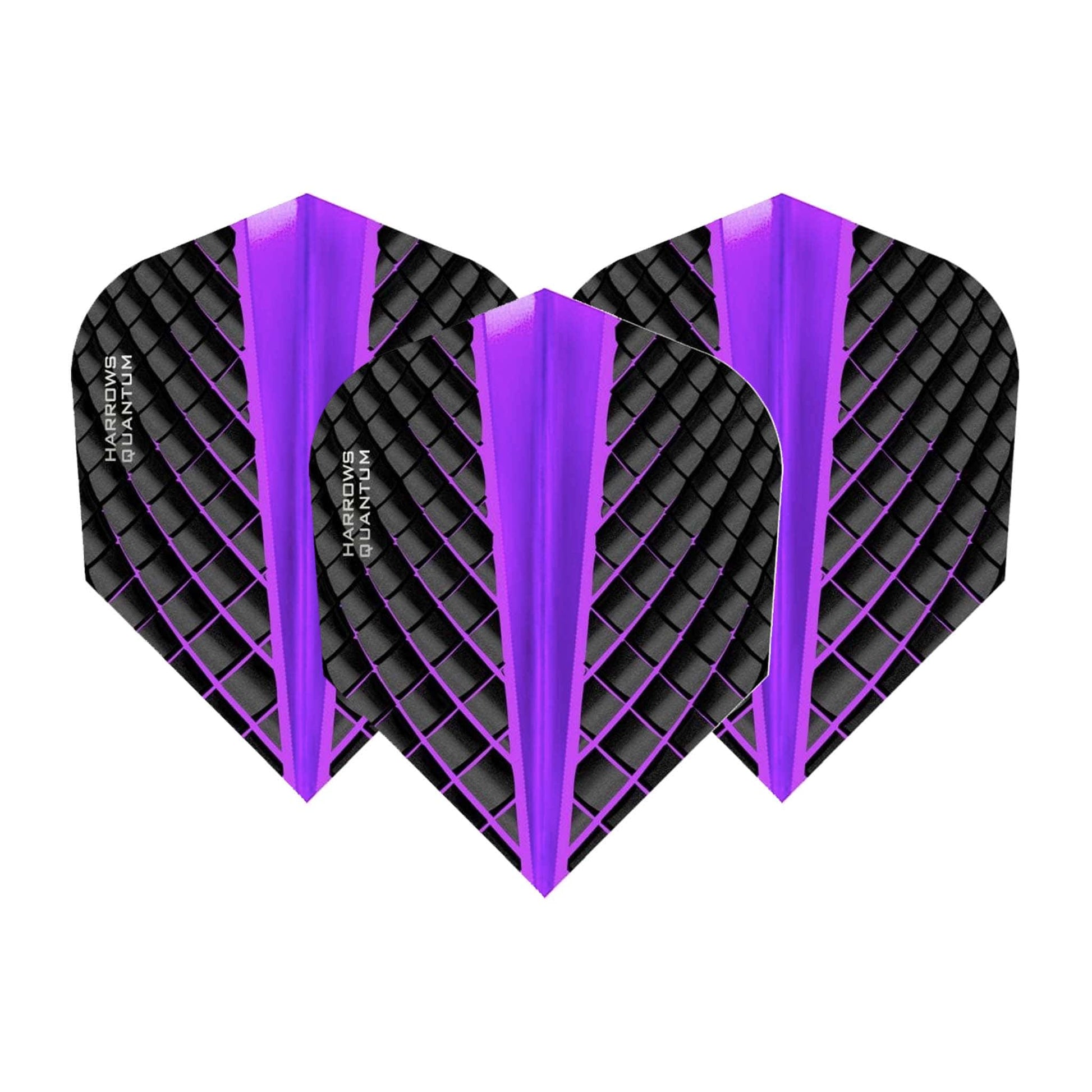 Harrows Quantum Dart Flights Purple / Standard Flights