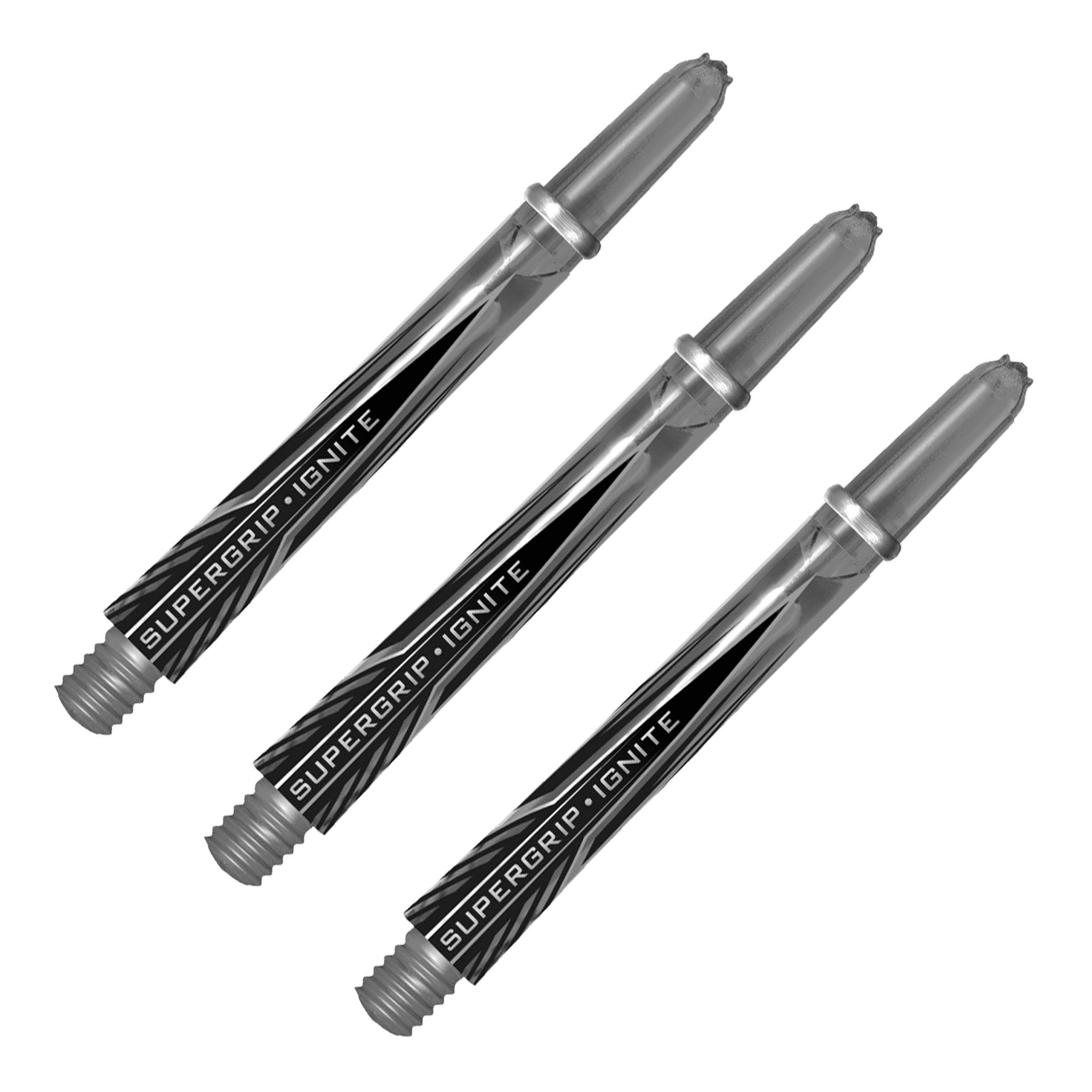 Harrows Supergrip Ignite - Polycarbonate Dart Shafts Smokey / Medium (47mm) Shafts
