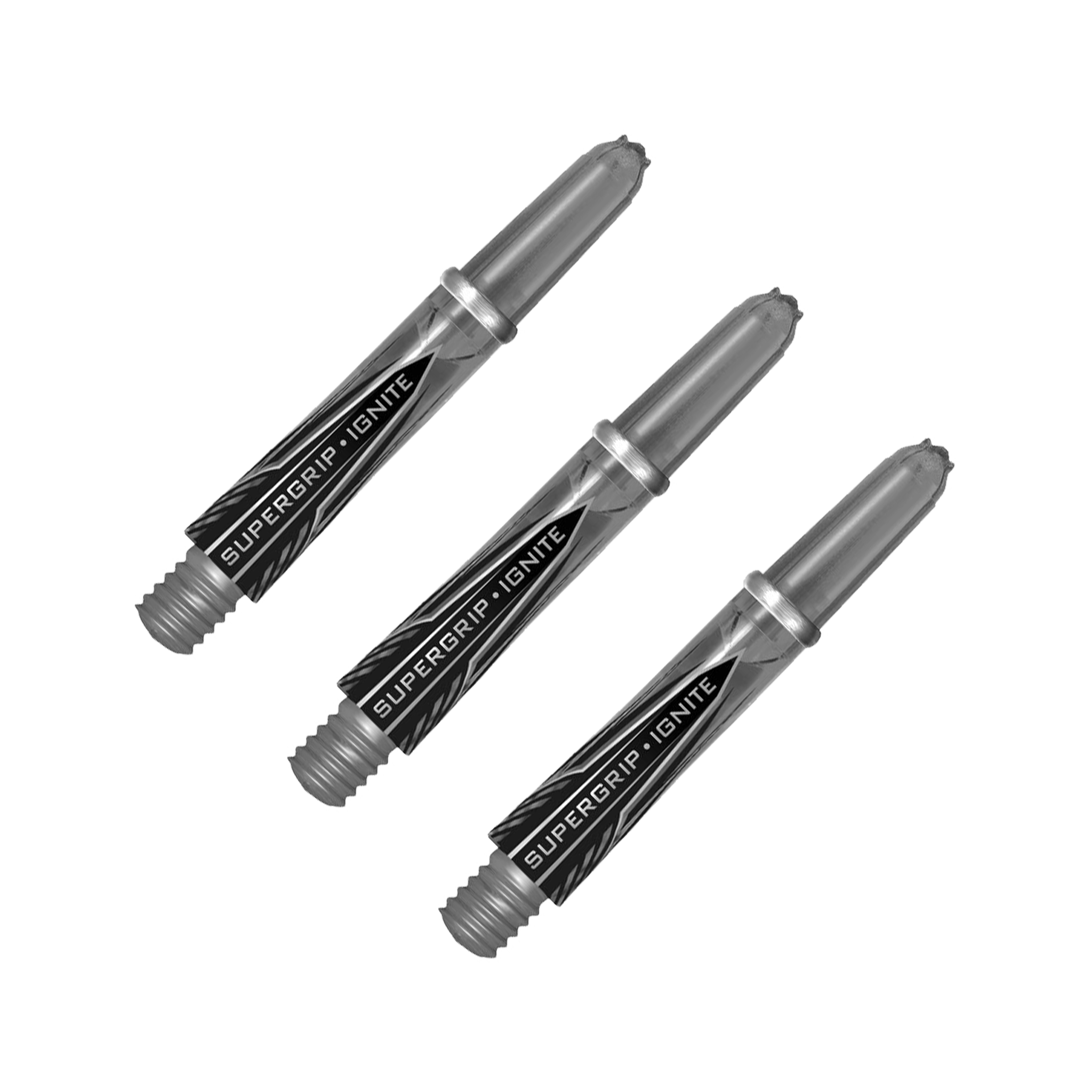 Harrows Supergrip Ignite Short (33mm) Polycarbonate Dart Shafts Smokey Shafts
