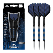 Mission Nightfall M2 Steel Tip Darts - 90% Tungsten - 22 Grams Darts