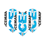 Red Dragon Gerwyn Price Hardcore Logo Standard Dart Flights White/Blue Flights