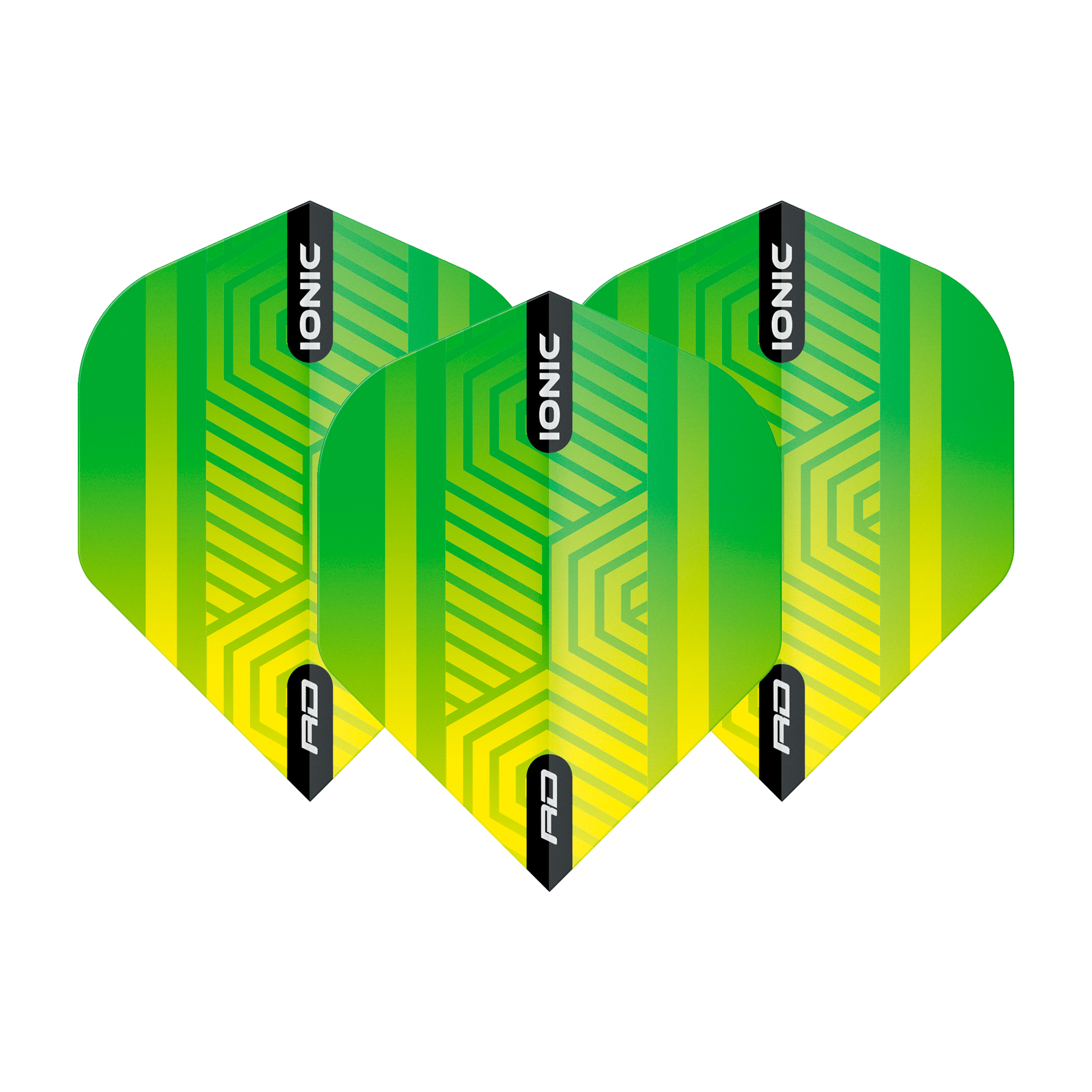 Red Dragon Hardcore Ionic Standard Dart Flights Green/Yellow Flights
