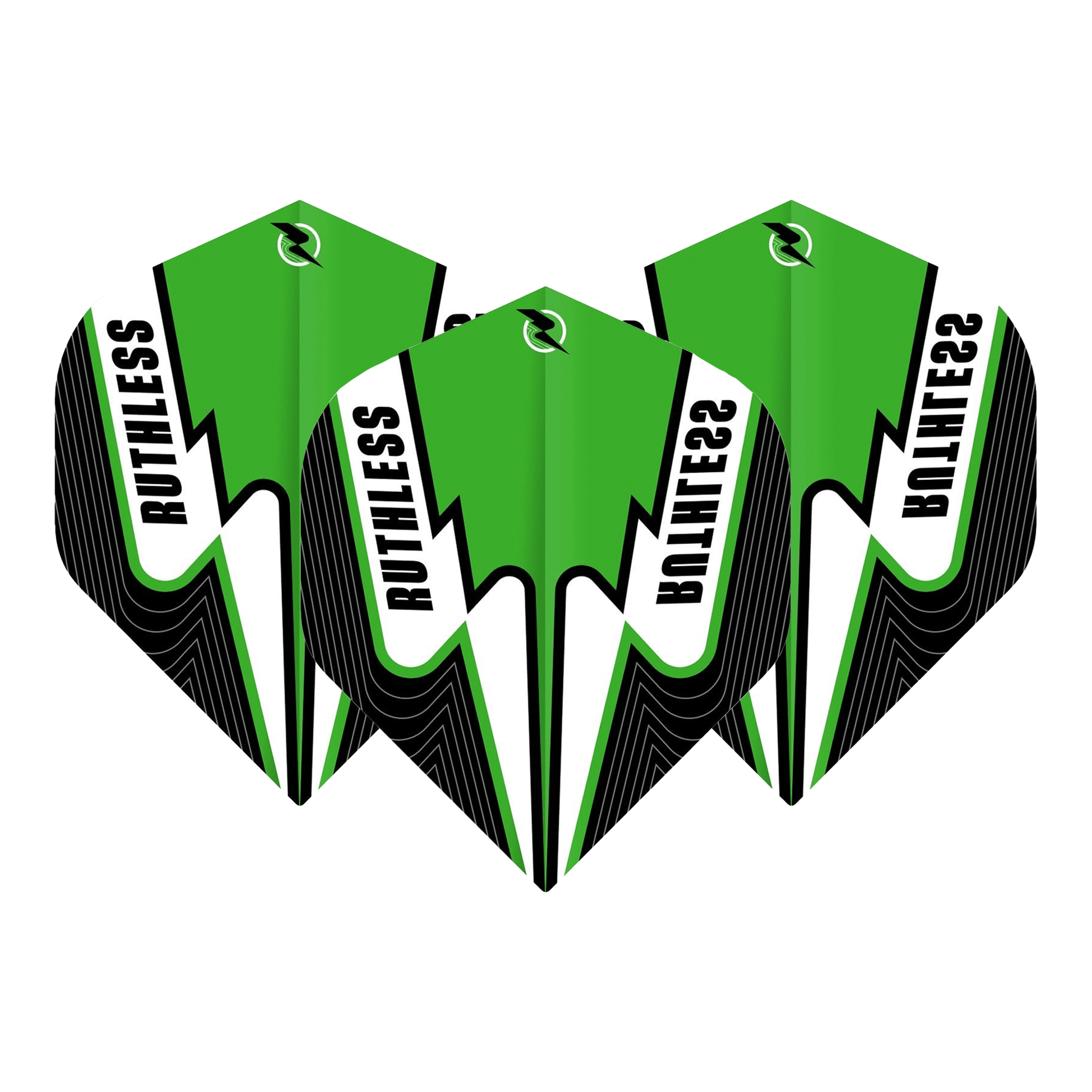 Ruthless Power Surge - Dart Flights No. 2 / Green & Black Flights