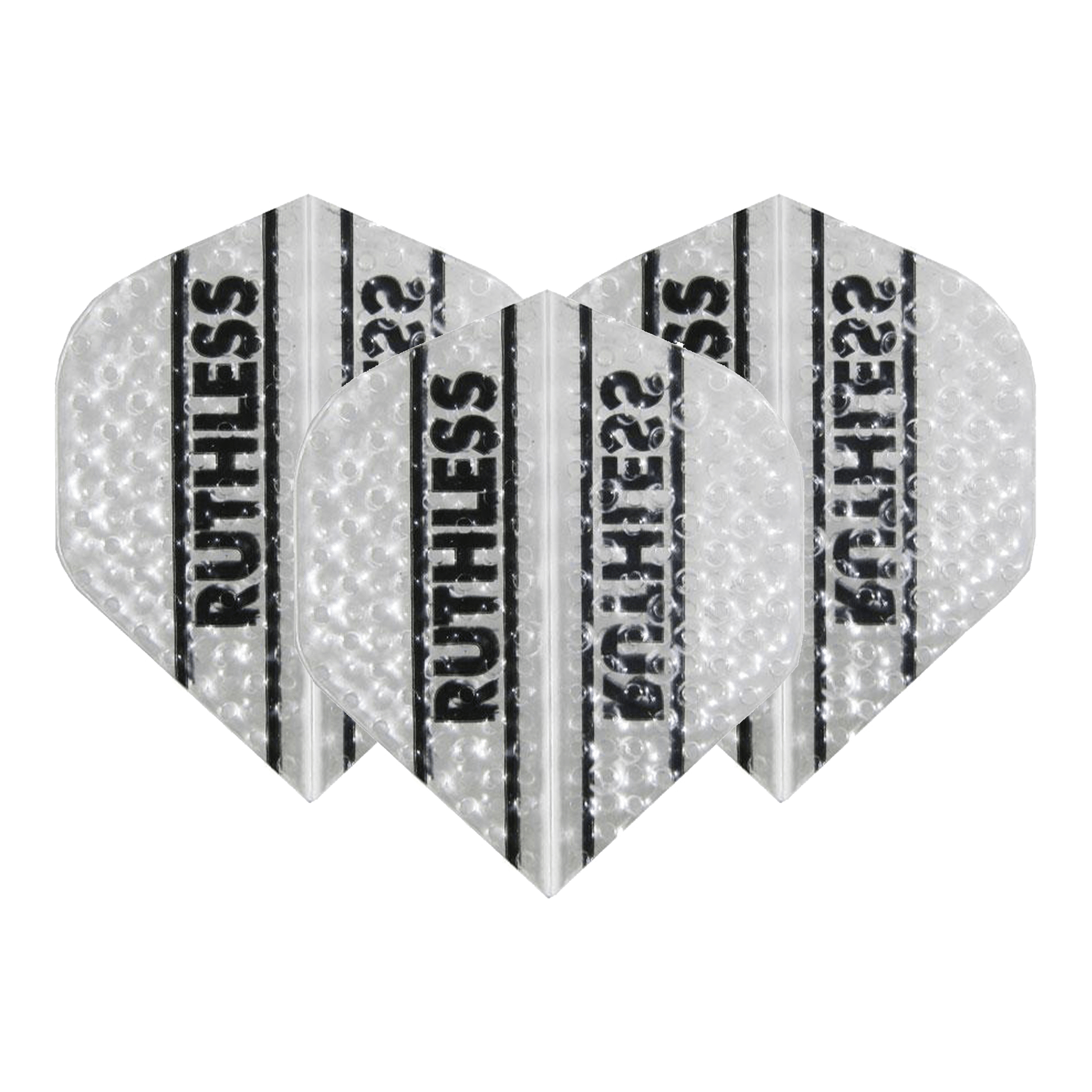 Ruthless Ruthless Embossed Standard Dart Flights Clear Flights