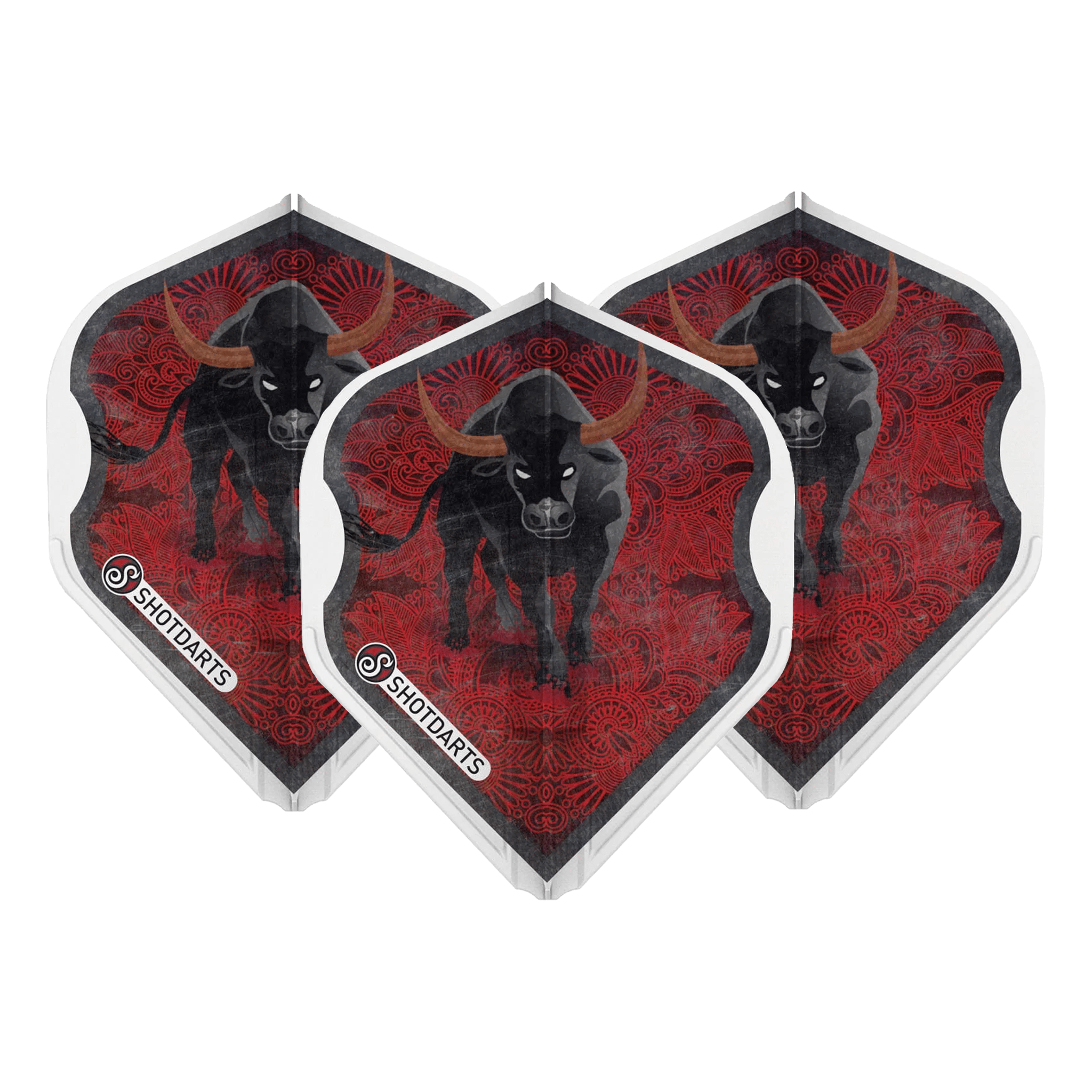 Shot Americana Longhorn - Moulded Dart Flights L-Style / Black Flights