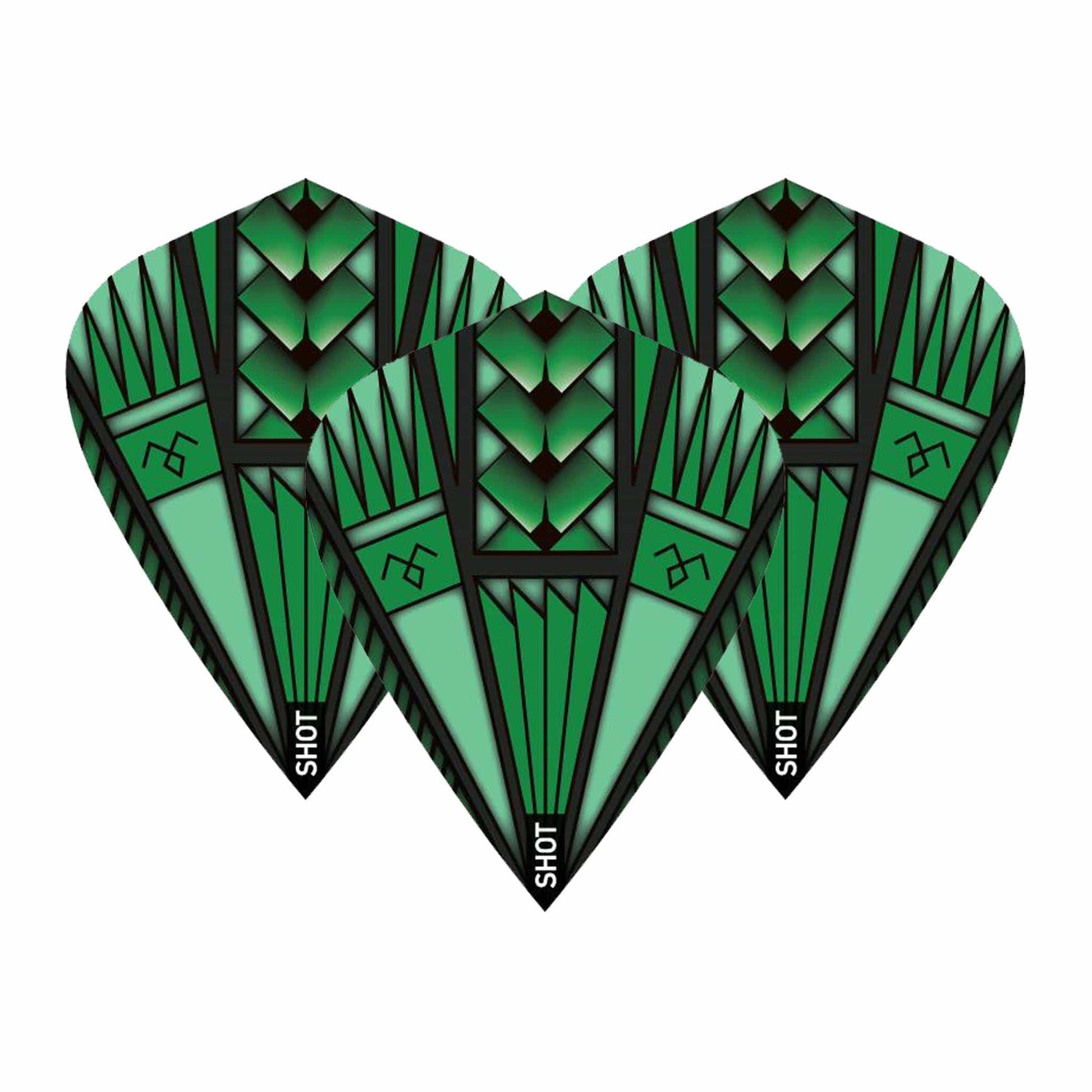 Shot Armour - Dart Flights Kite / Green Flights