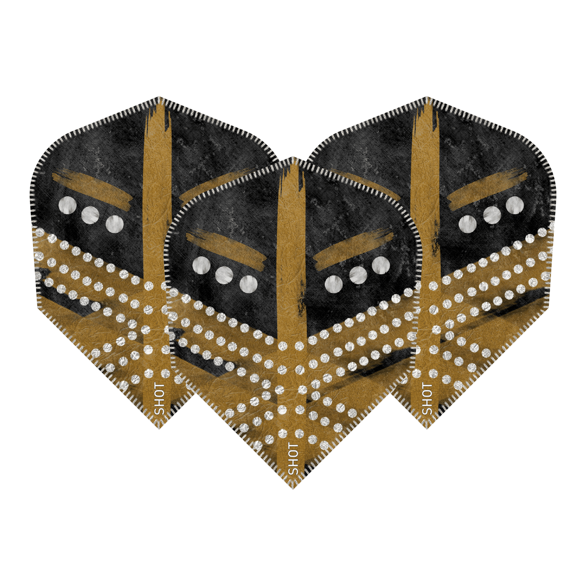 Shot Devon Peterson The Greatness - Dart Flights Small Standard / Gold Flights