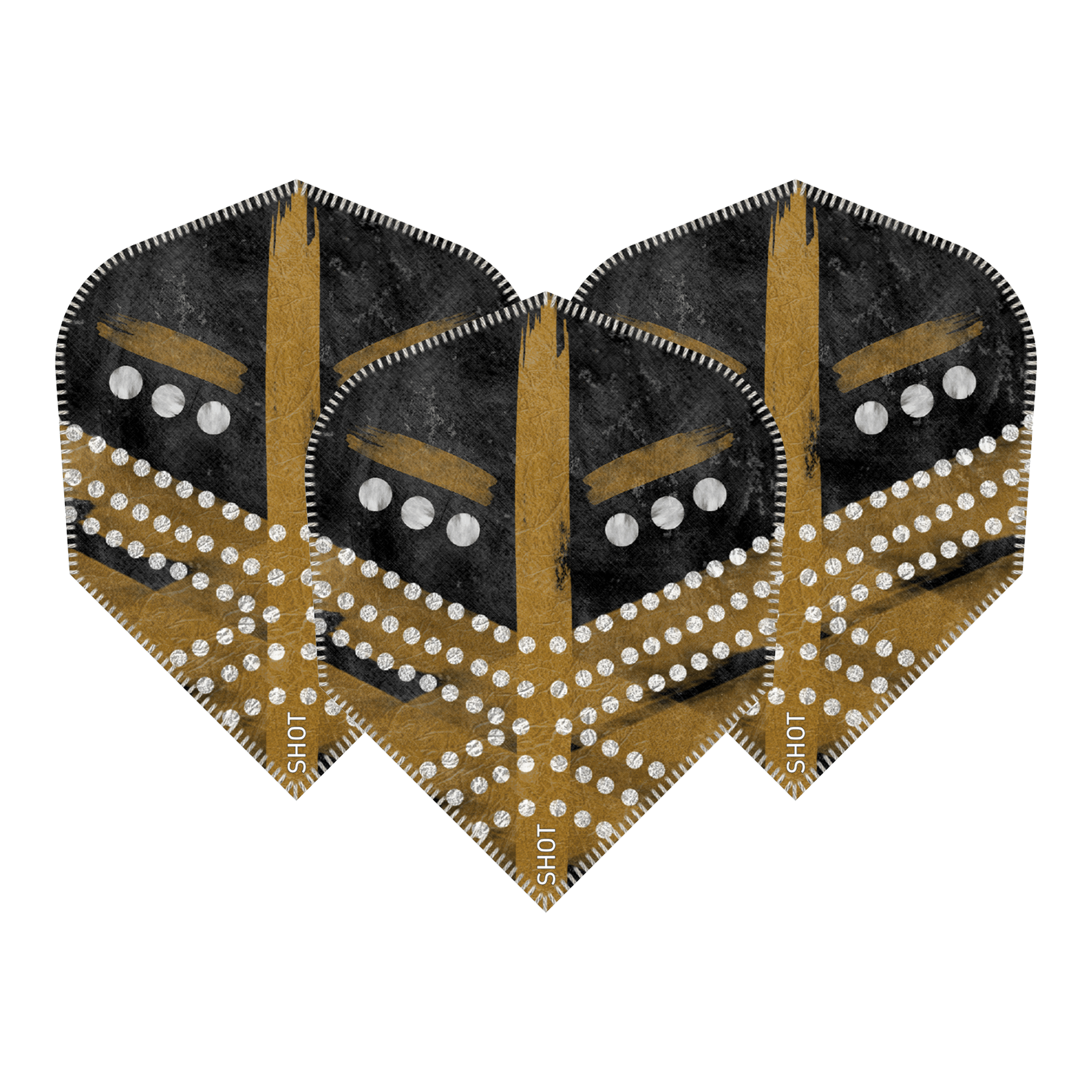 Shot Devon Peterson The Greatness - Dart Flights Small Standard / Gold Flights