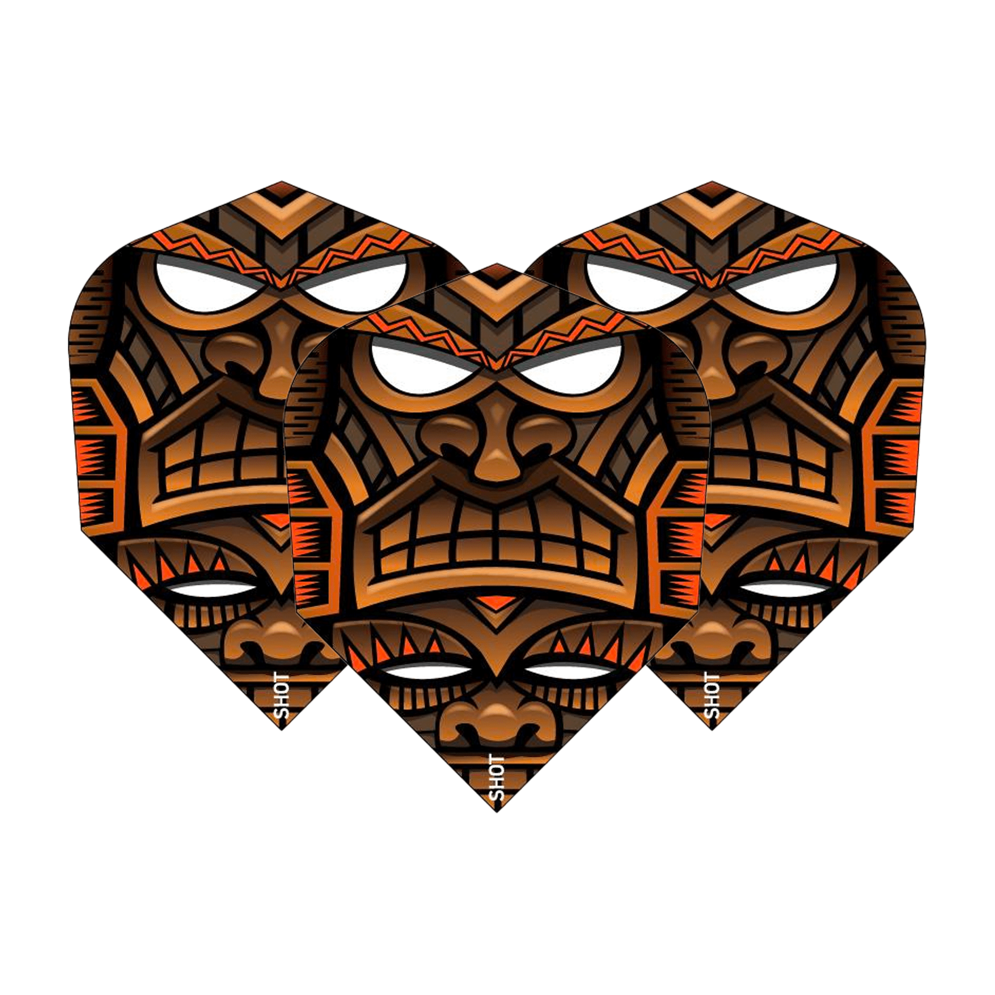 Shot Totem Small Standard Dart Flights Brown Flights