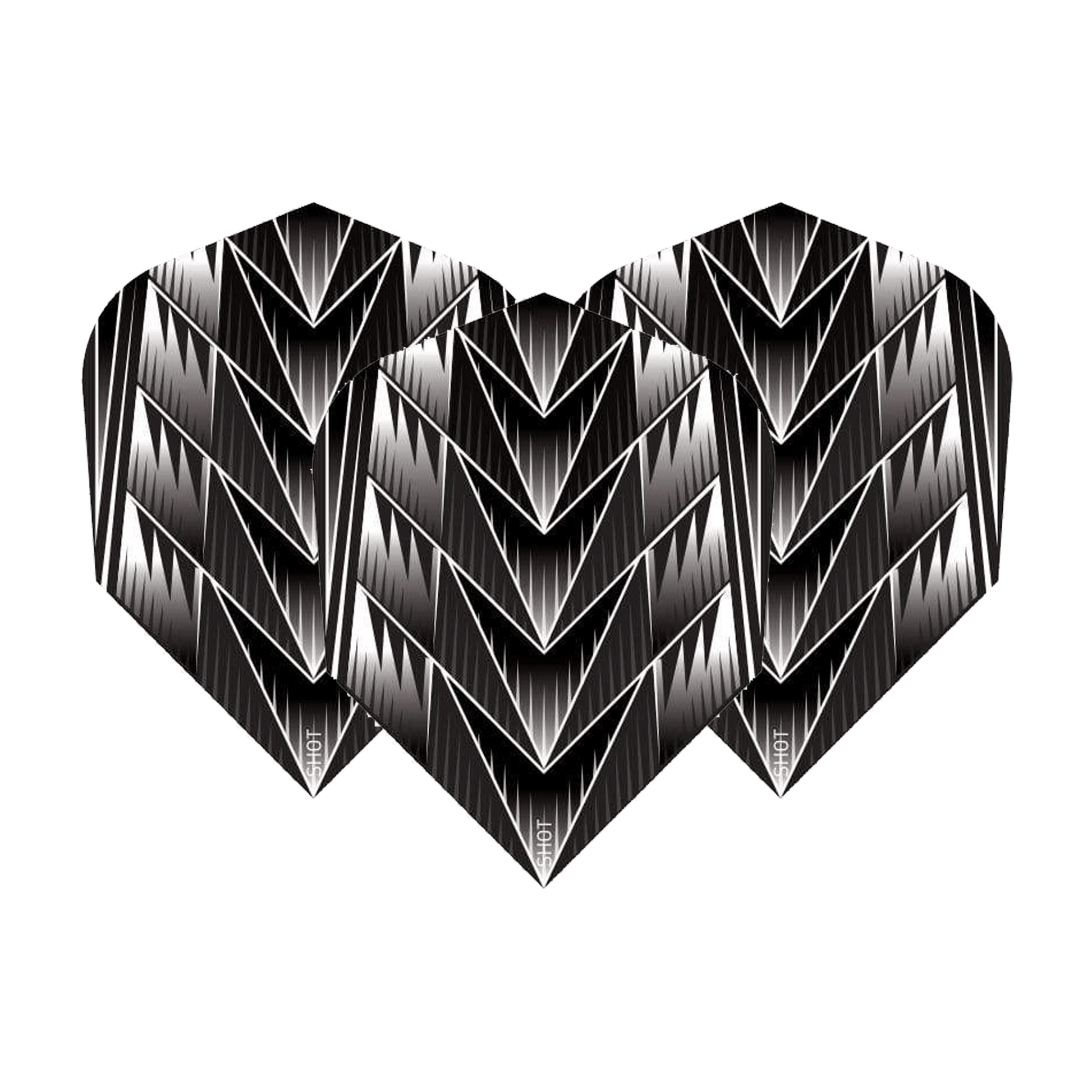 Shot Tribal Weapon Small Standard Dart Flights Black Flights