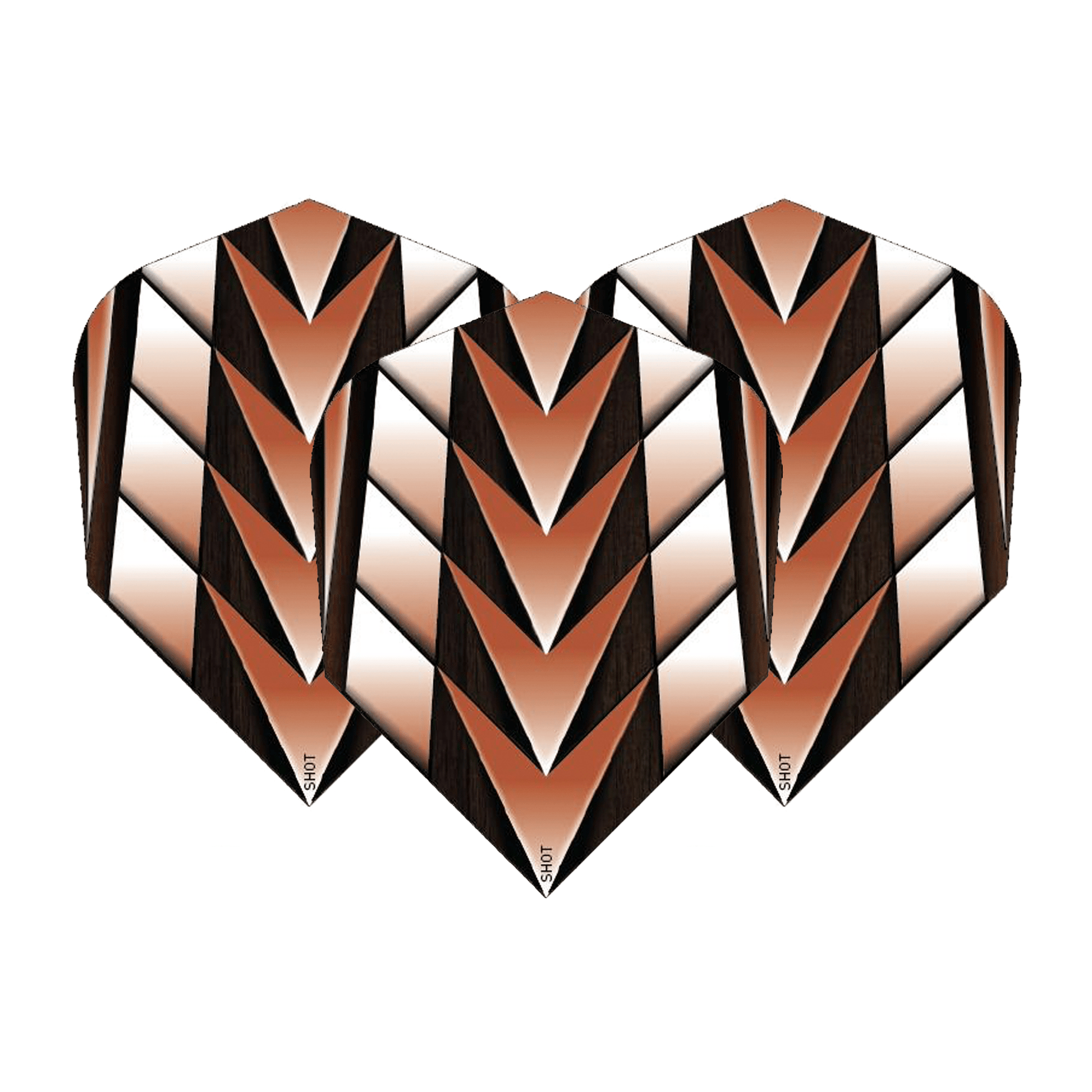 Shot Tribal Weapon Small Standard Dart Flights Brown Flights