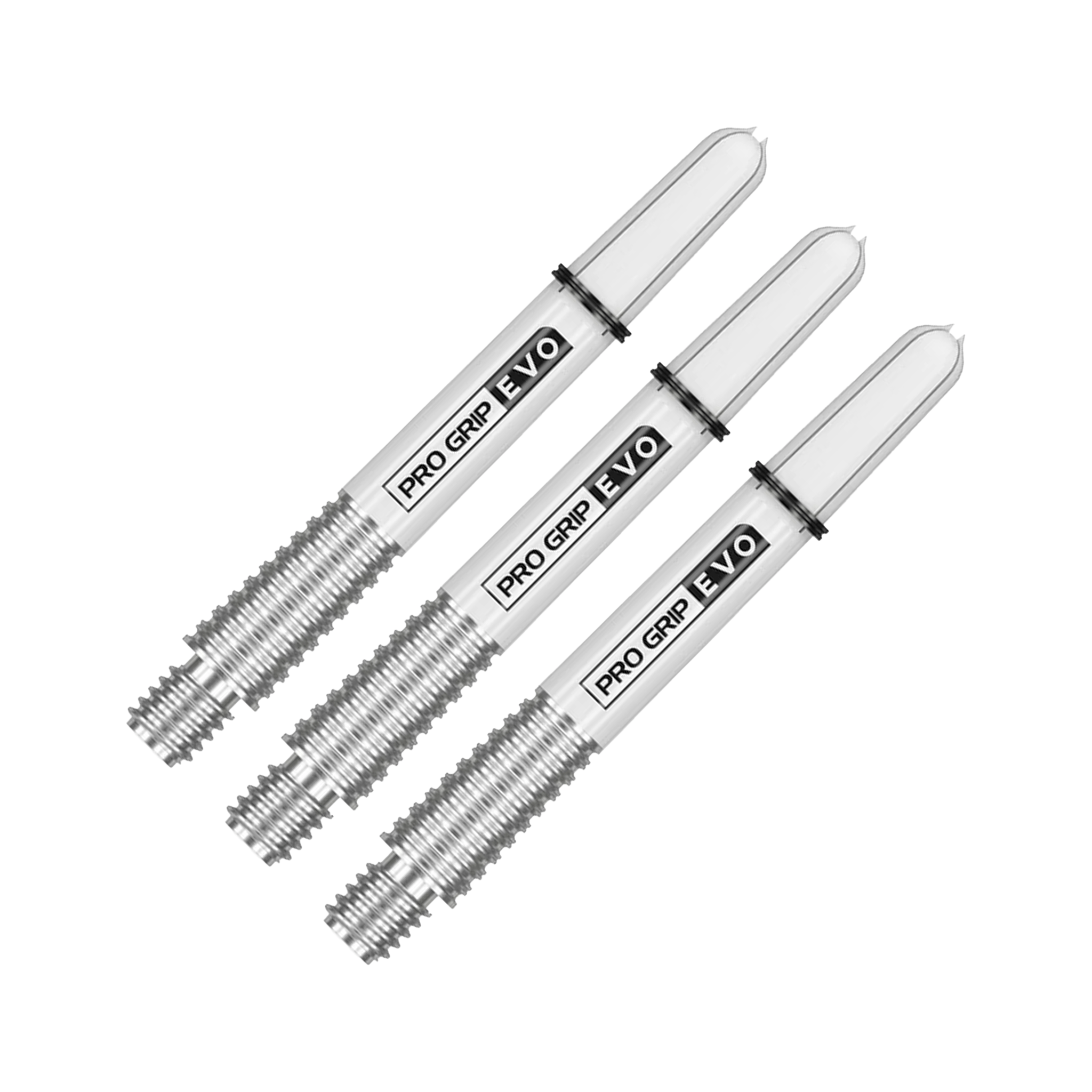 Target Pro Grip Evo - Aluminium / Nylon Dart Shafts White / Intermediate (42.7mm) Shafts