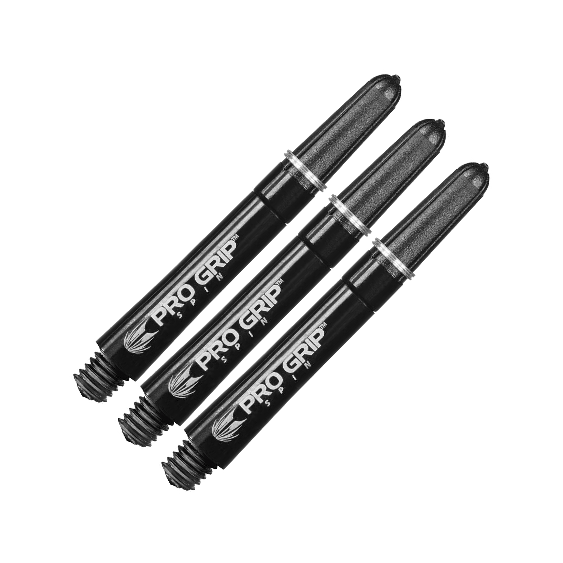 Target Pro Grip Spin - Nylon Dart Shafts Black / Intermediate (41mm) Shafts