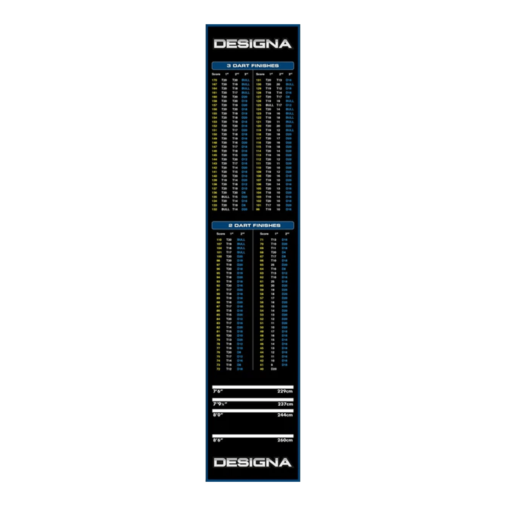 Tex Check Out Dart Mat Boards