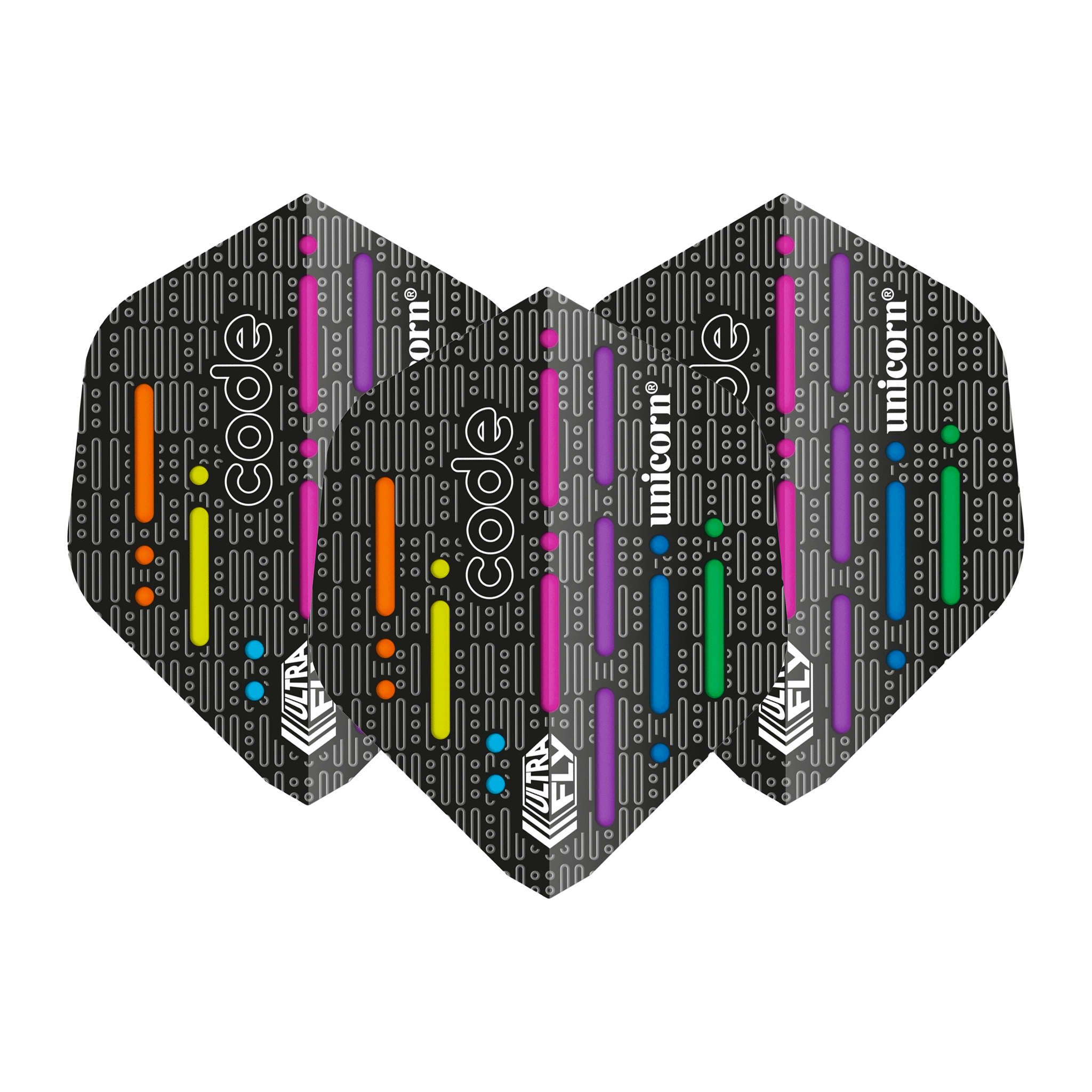 Unicorn Code DNA - Ultrafly 100 Dart Flights AR1 / Black Flights