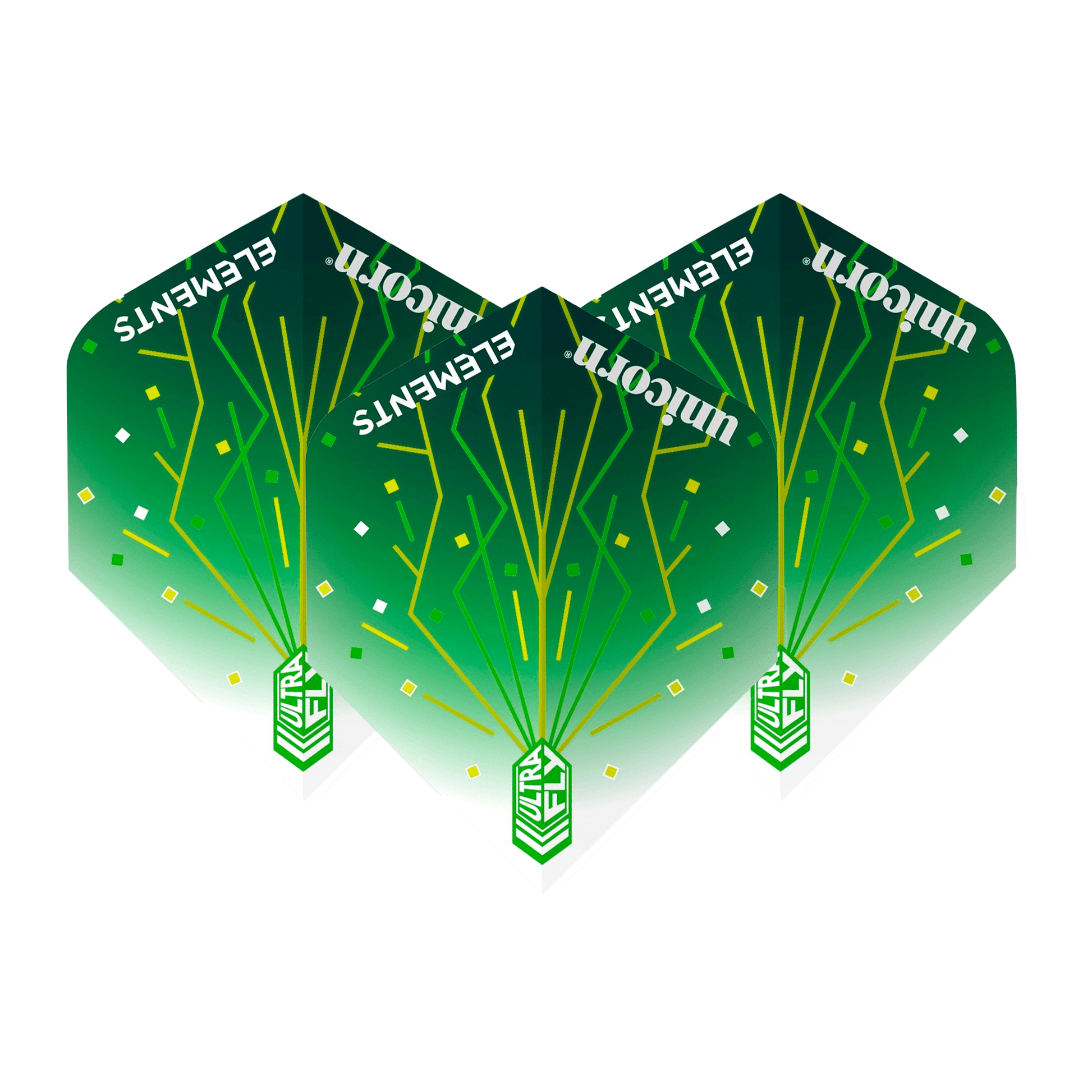 Unicorn Ultrafly Elements Big Wing Dart Flights Thunderstorm Green Flights