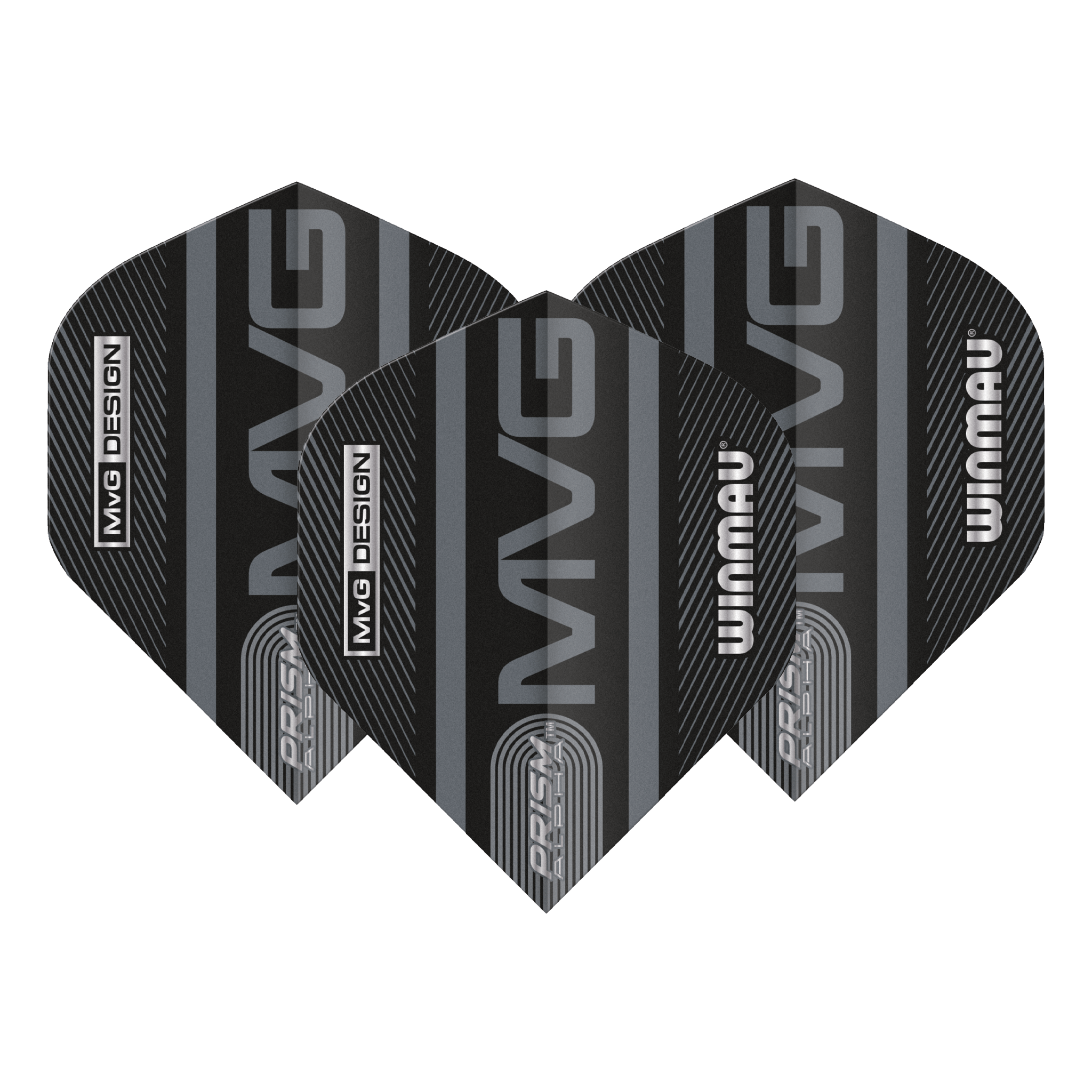 Winmau Michael Van Gerwen - Prism Alpha Dart Flights Standard / MVG Grey Flights