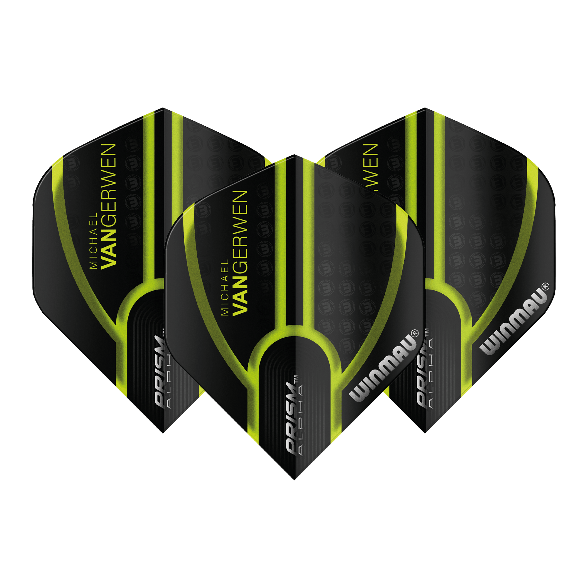 Winmau MVG Prism Alpha Standard Dart Flights Black Flights